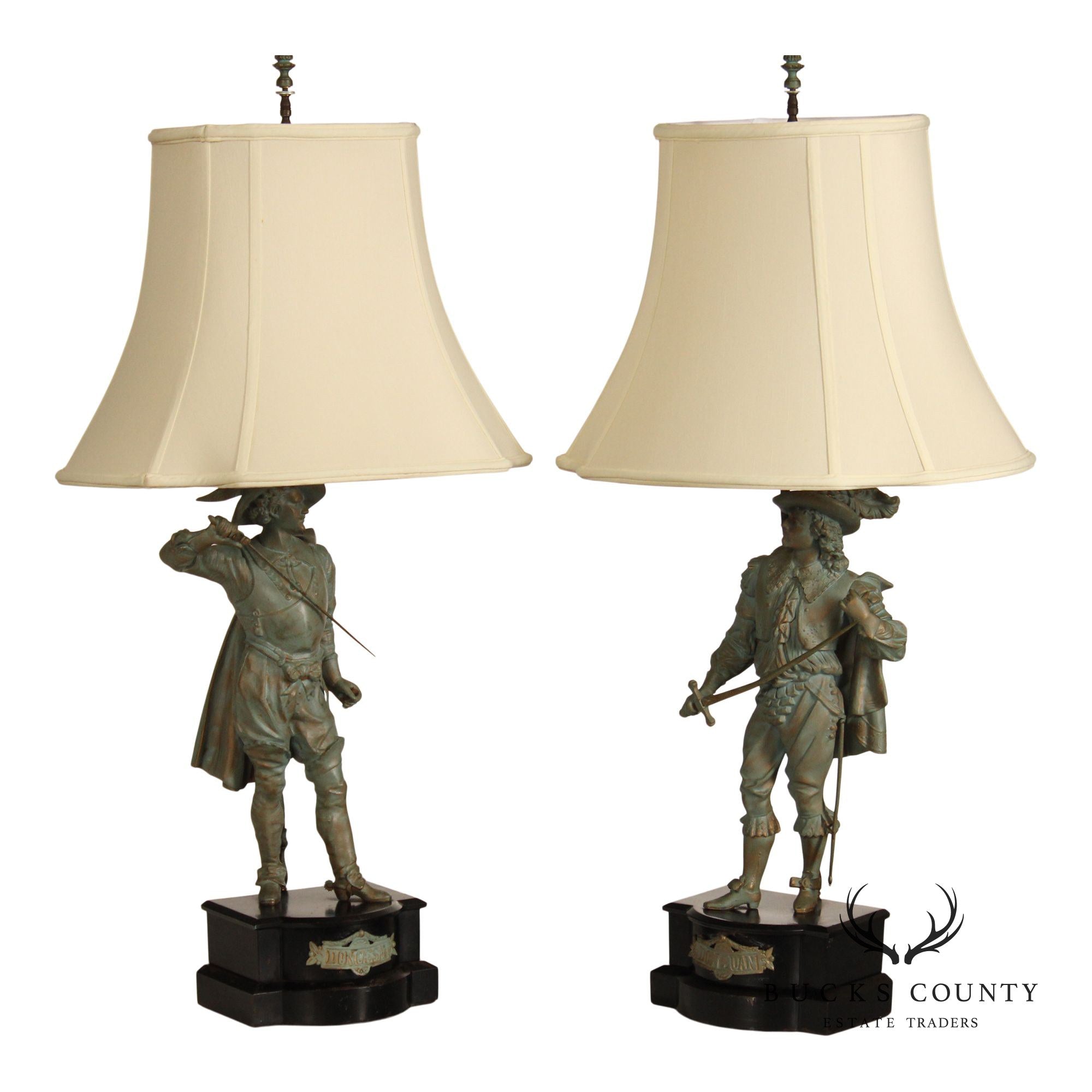 Vintage Pair of Figural Table Lamps