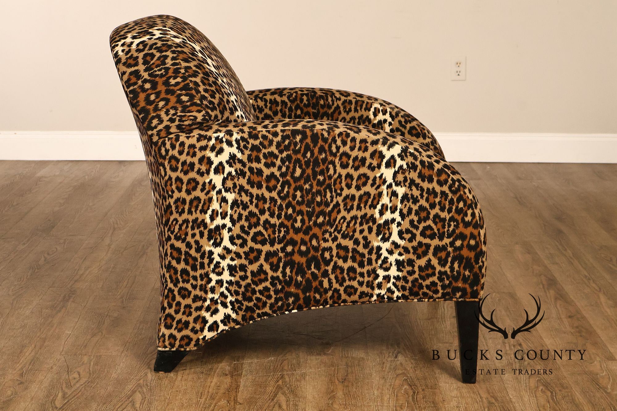 Art Deco Style Leopard Print Armchair
