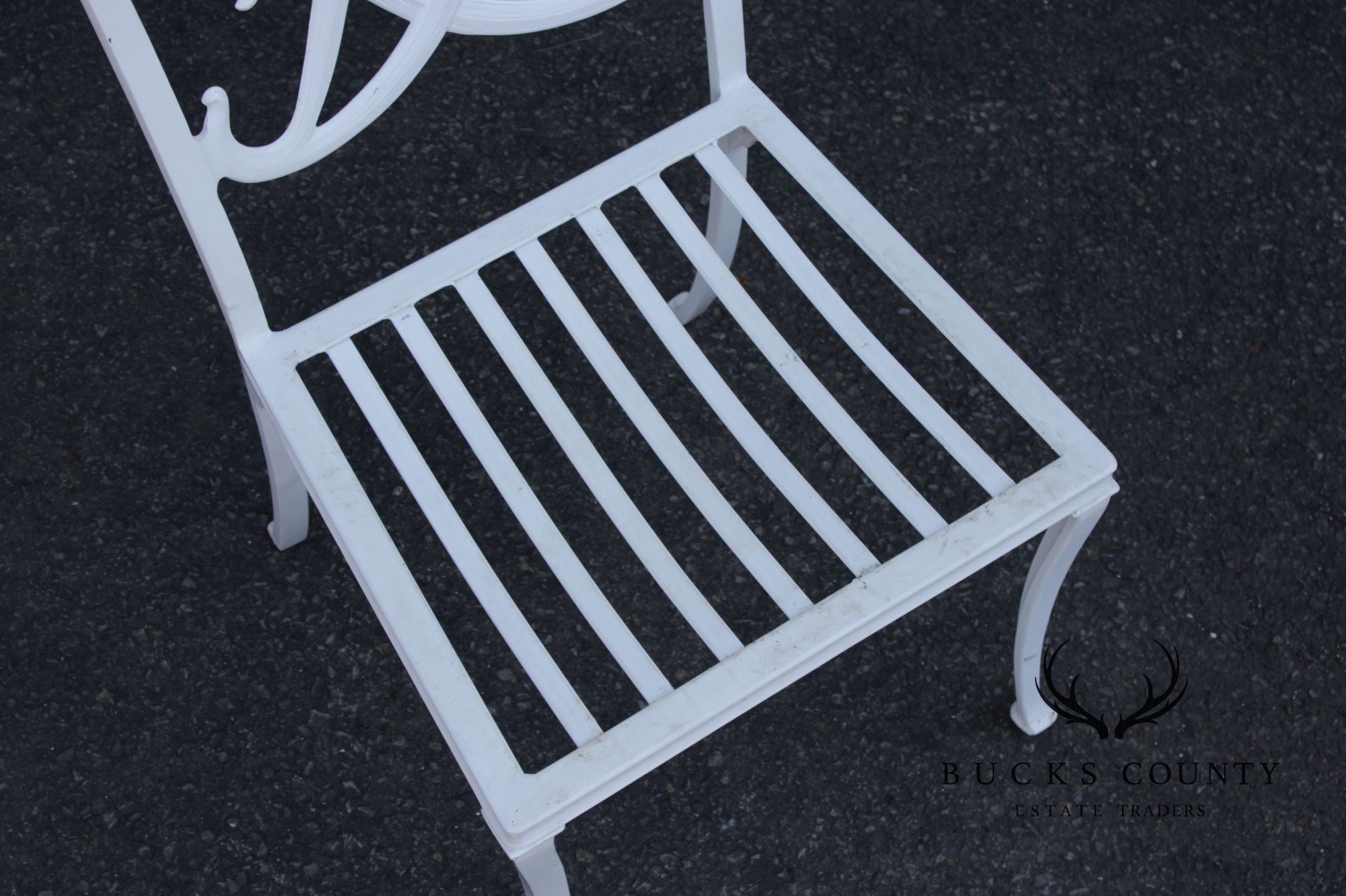 Brown Jordan Set of Eight Cast Aluminum 'Day Lily' Outdoor Dining Chairs