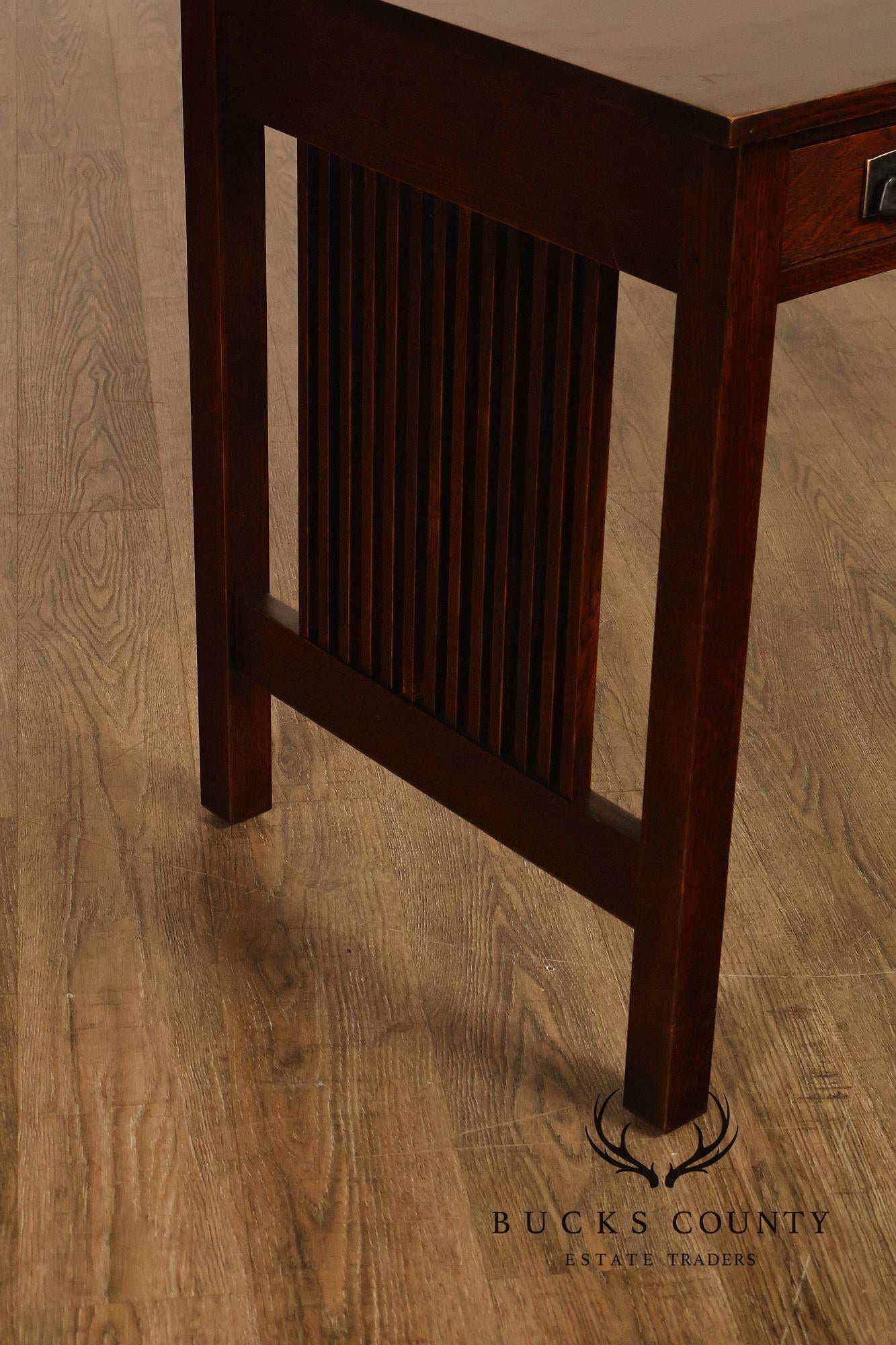 Stickley Mission Collection Oak Spindle Library Desk