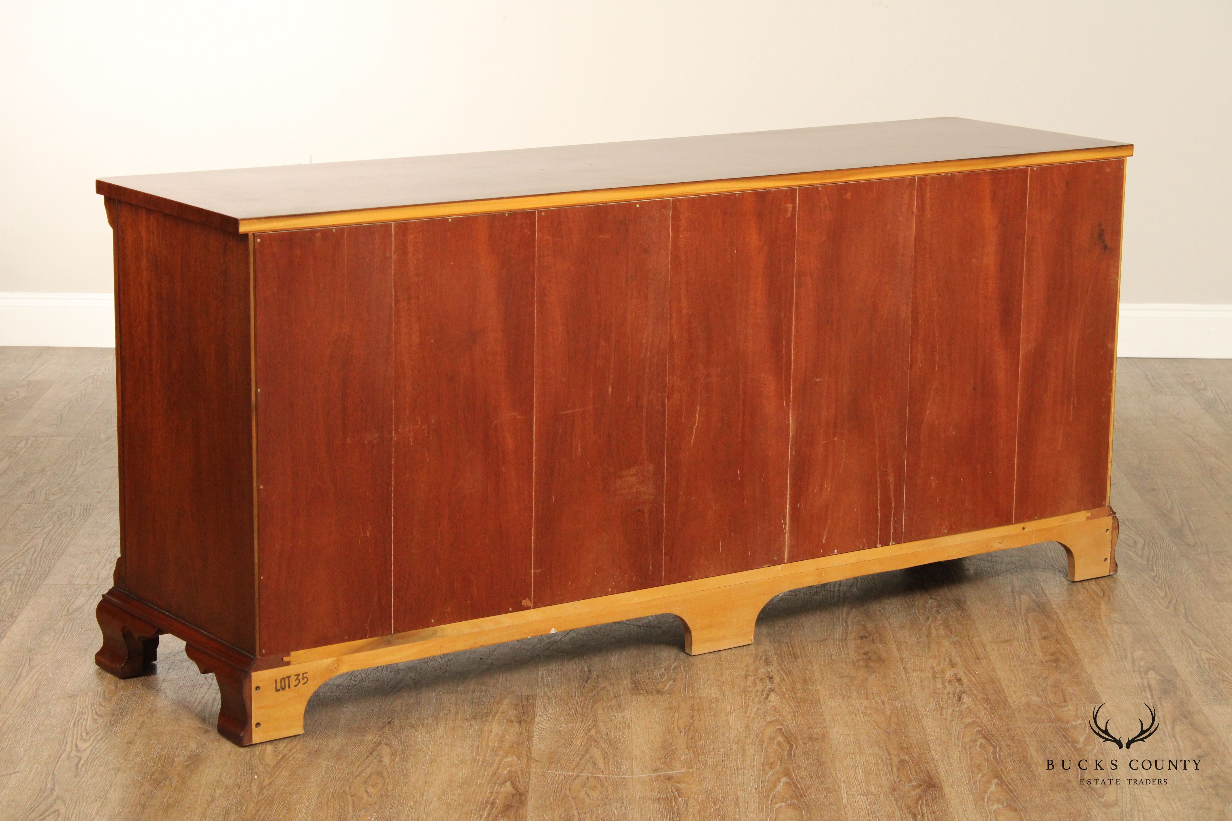 Hickory Chair Co Mahogany Dresser with Banded Top Chippendale Style