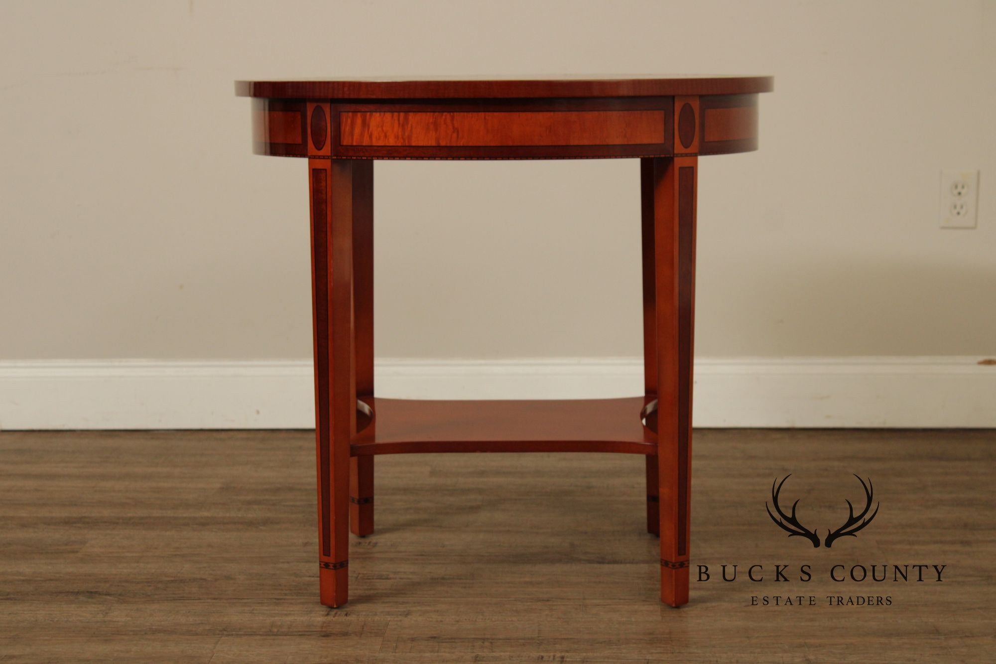 Kindel Federal Style Oval Inlaid End Table