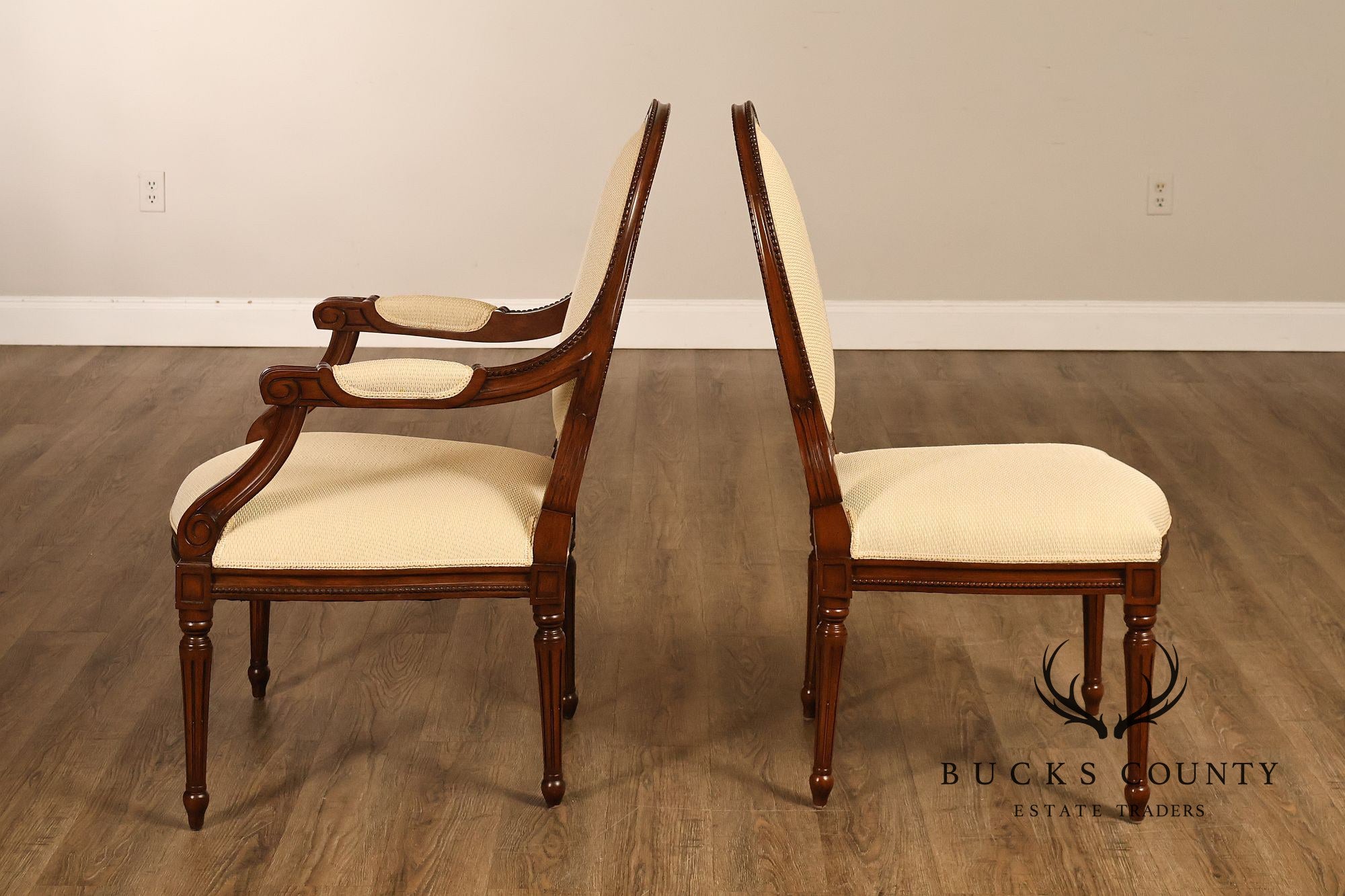 Louis XVI Style Set Of 16 Oval Back Dining Chairs