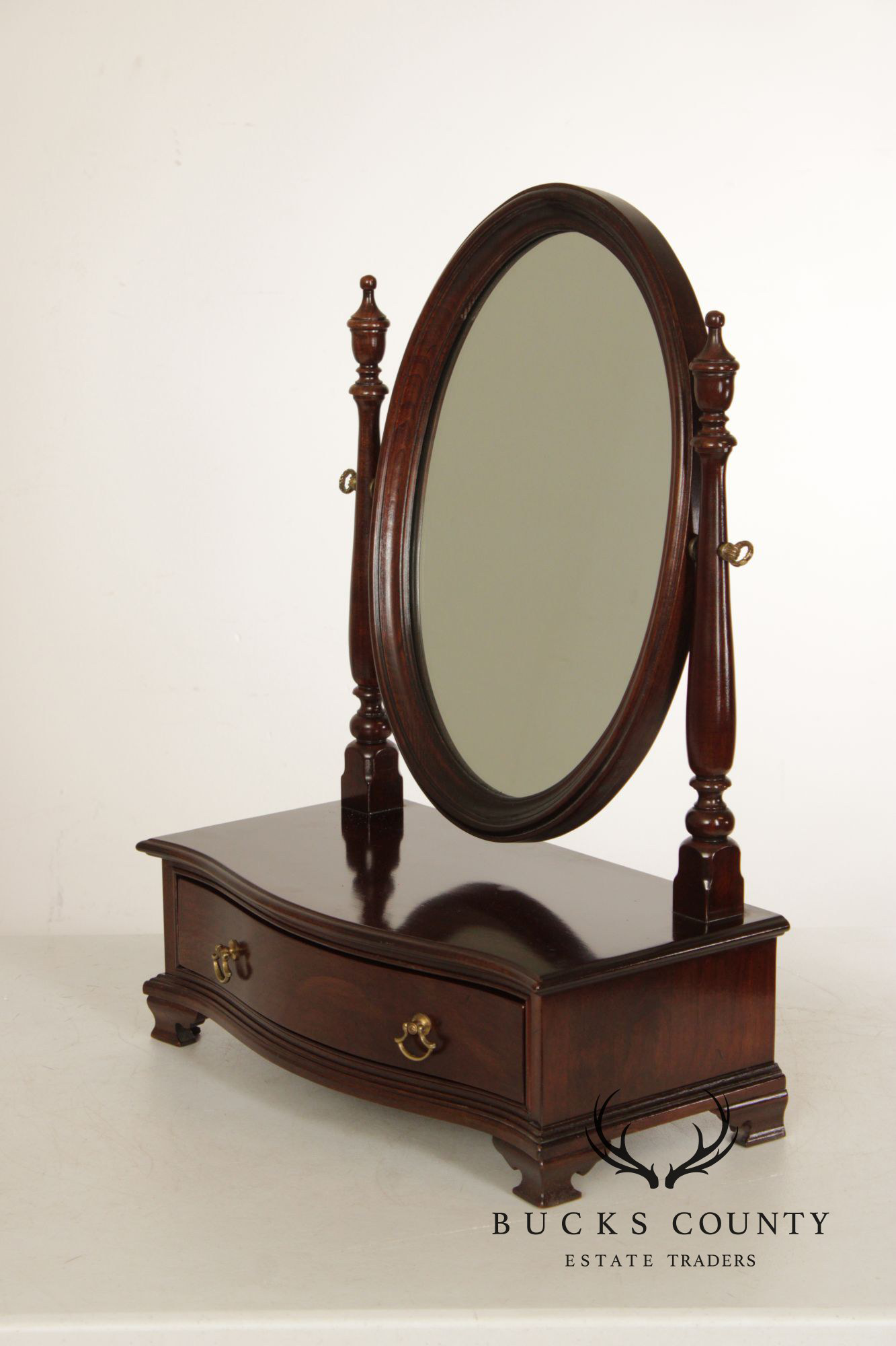 Ethan Allen Georgian Court Cherry Dresser Top Shaving Mirror