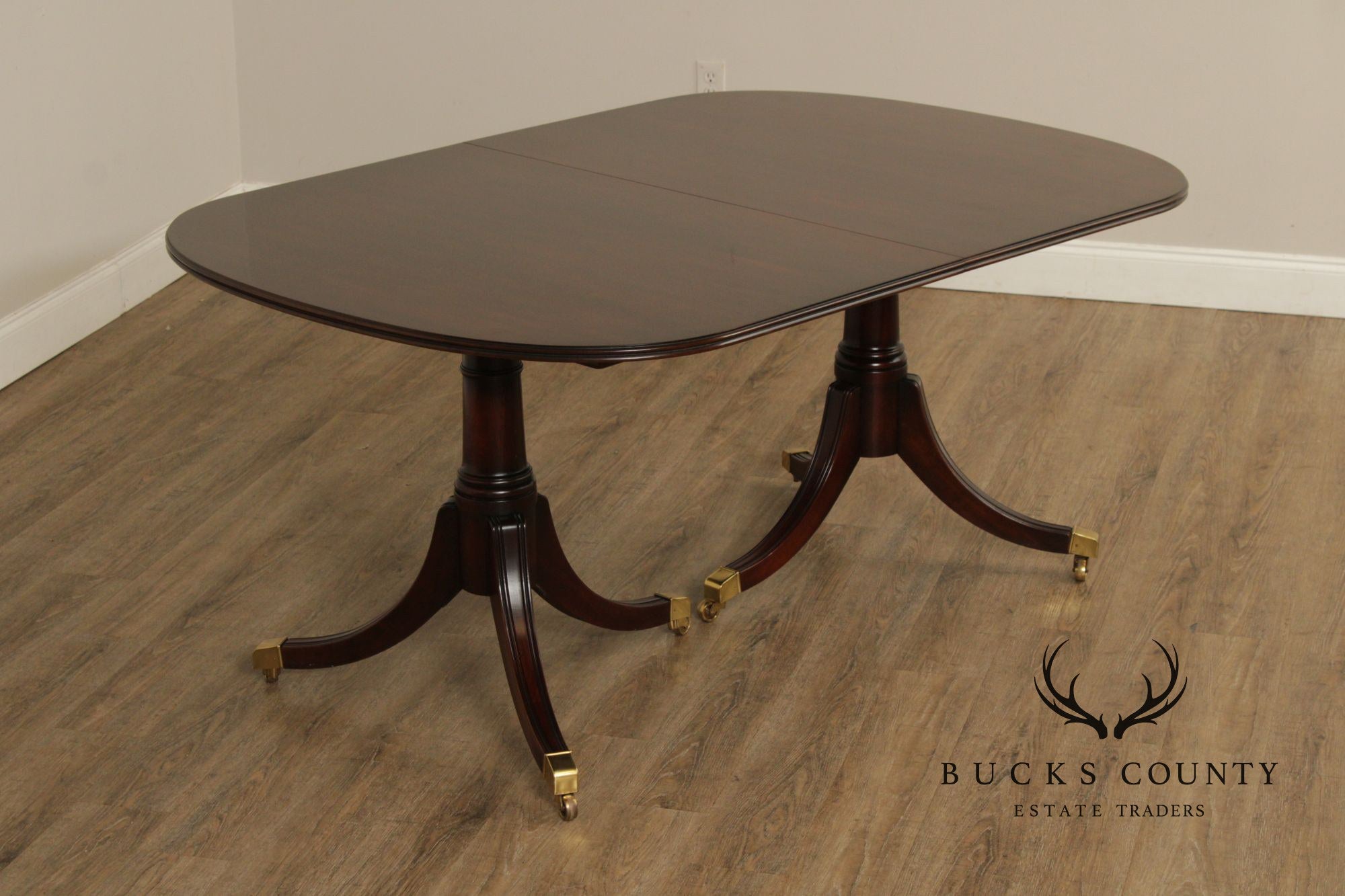 Statton Old Towne Cherry Double Pedestal Expandable Dining Table