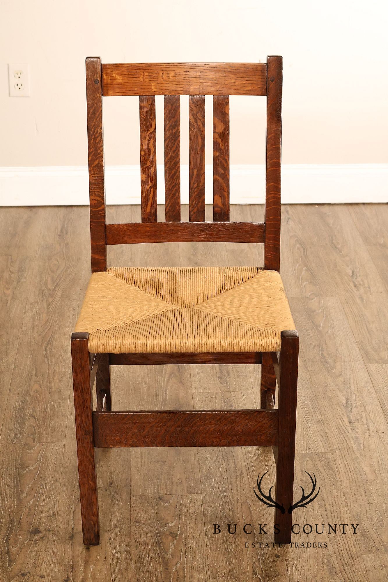 Antique L. & J.G. Stickley Arts And Crafts Oak Side Chair #370