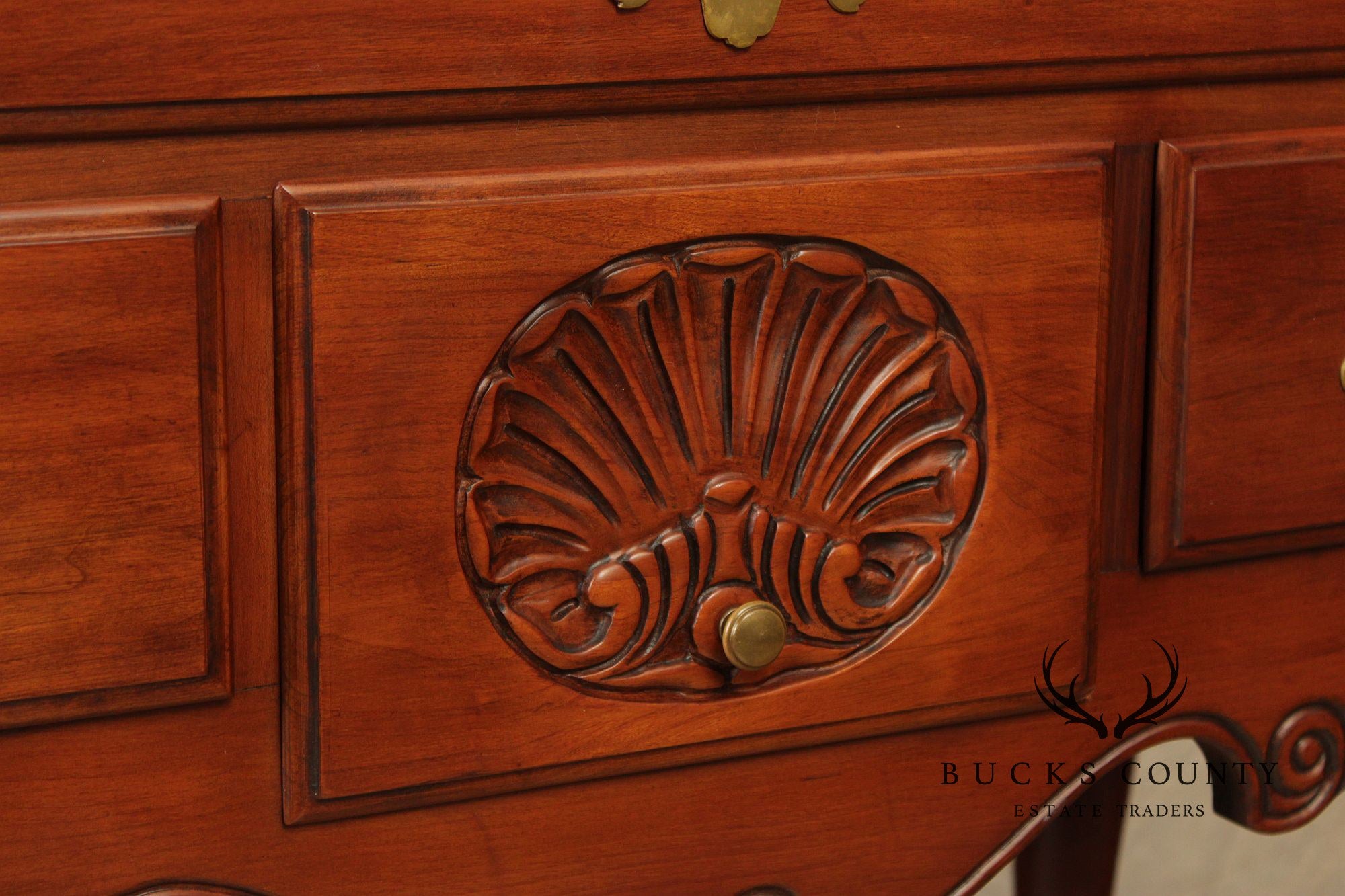 Henkel Harris Solid Wild Black Cherry Queen Anne Lowboy