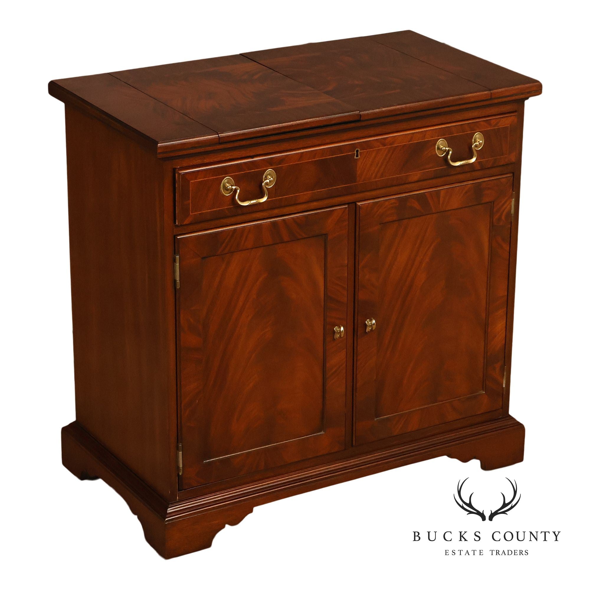 Councill Furniture Georgian Style Mahogany Flip Top Server