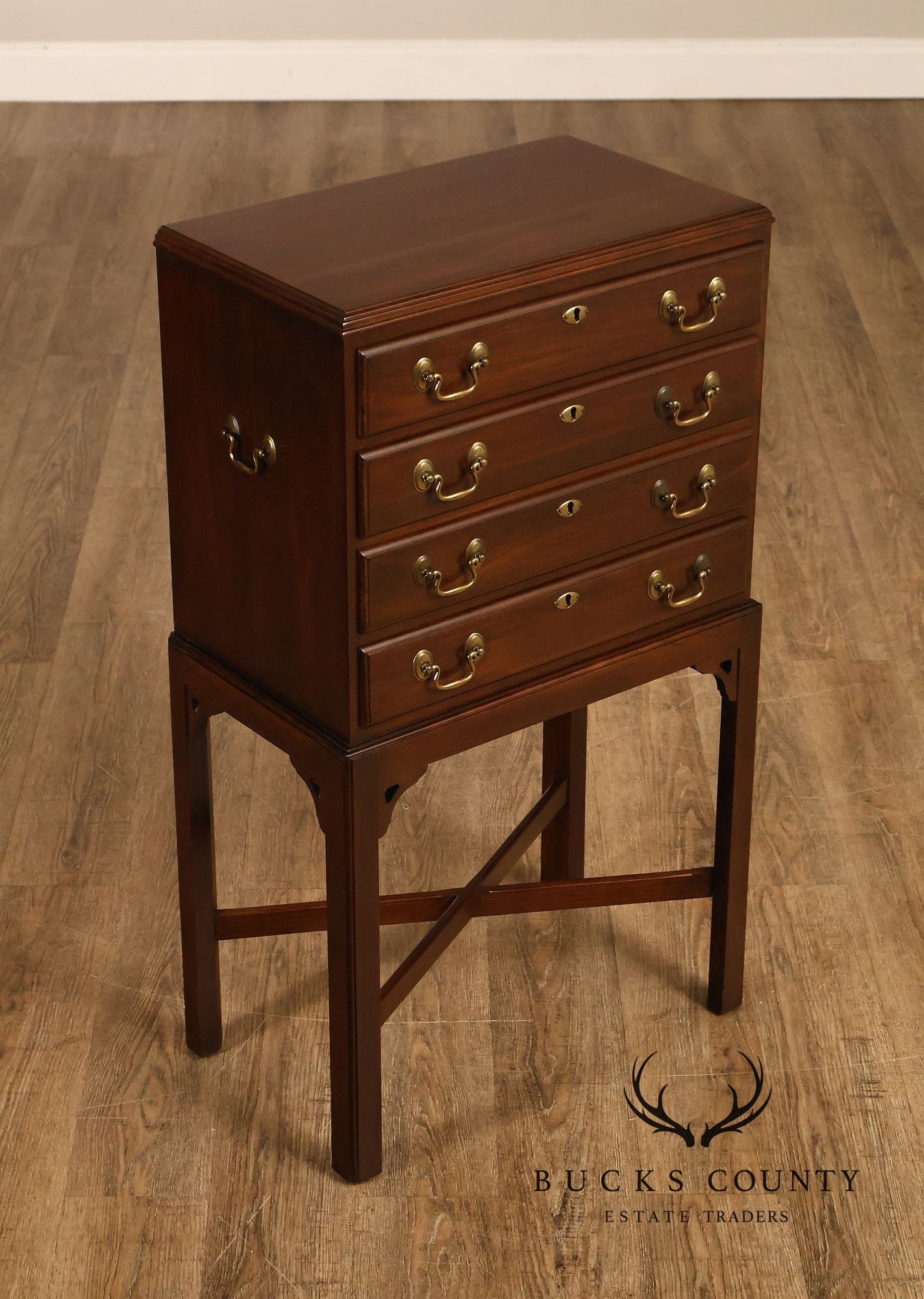 Ethan Allen 'Georgian Court' Cherry Silver Chest