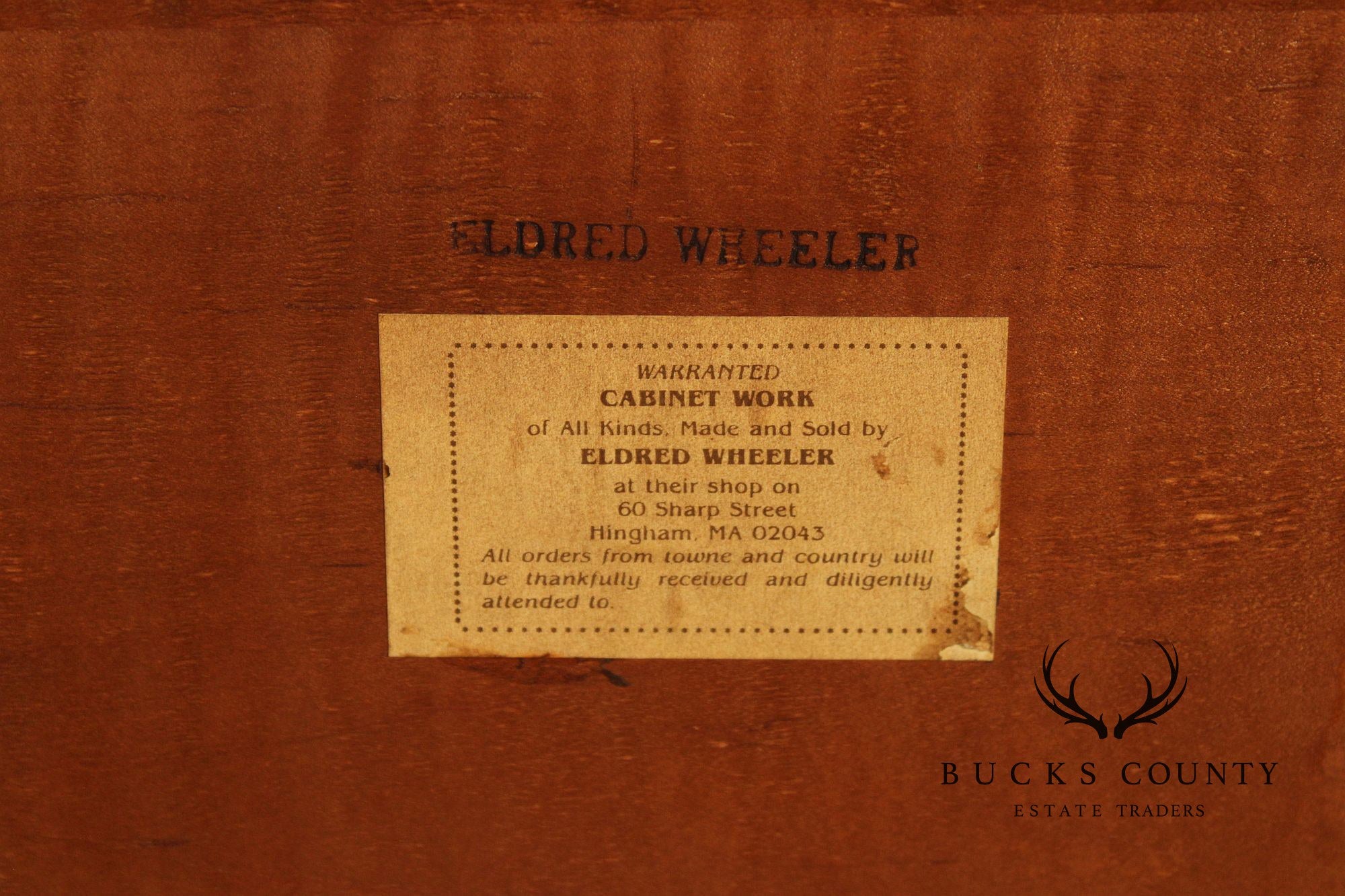 Eldred Wheeler Tiger Maple Queen Size Canopy Poster Bed