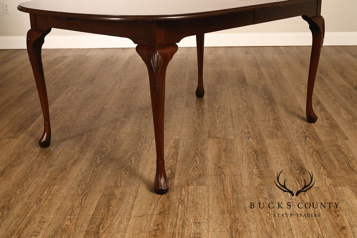 Harden Queen Anne Style Cherry Extension Dining Table