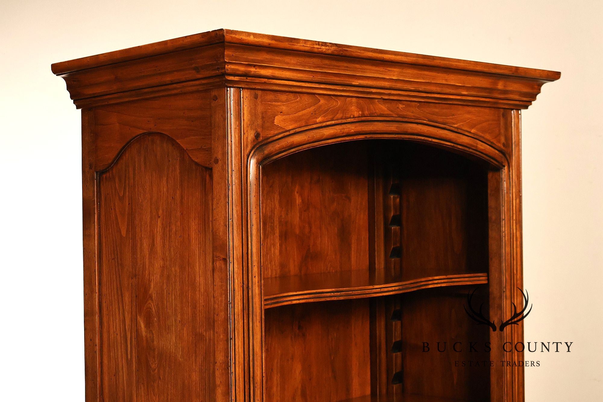 Guy Chaddock Furniture Pair Of Tall Open Bookcases With Two Door Cabinets