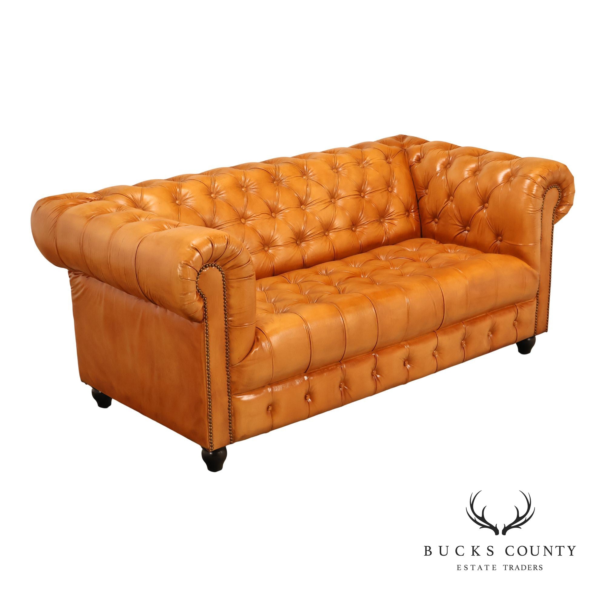 Tufted Leather Chesterfield Sofa
