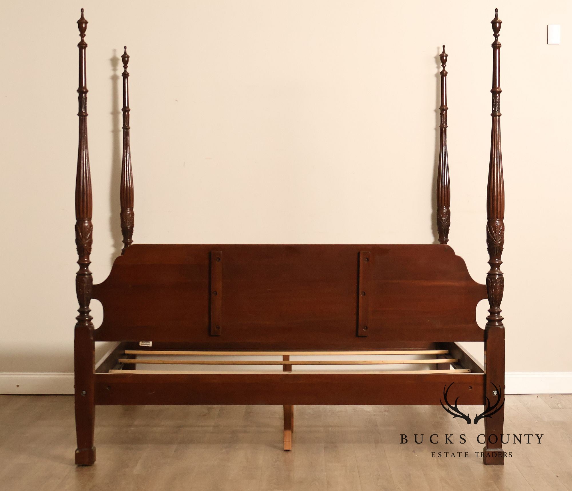 Ethan Allen Georgian Court Cherry King Four Poster Bed Frame