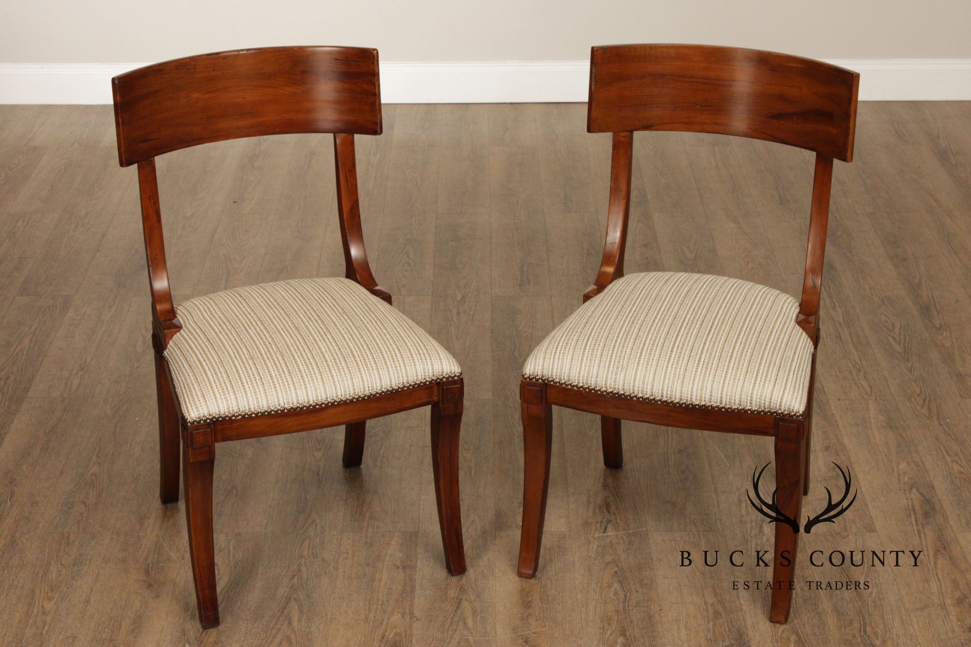 Empire Style Pair of  Klismos Side Chairs