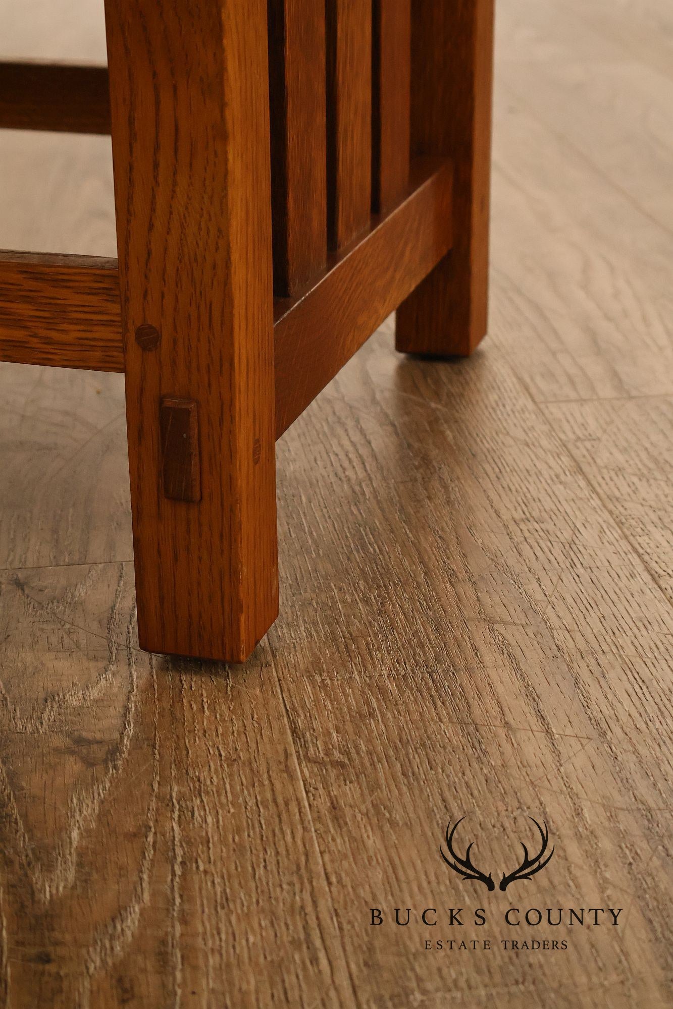 Stickley Mission Collection Oak Spindle Footstool