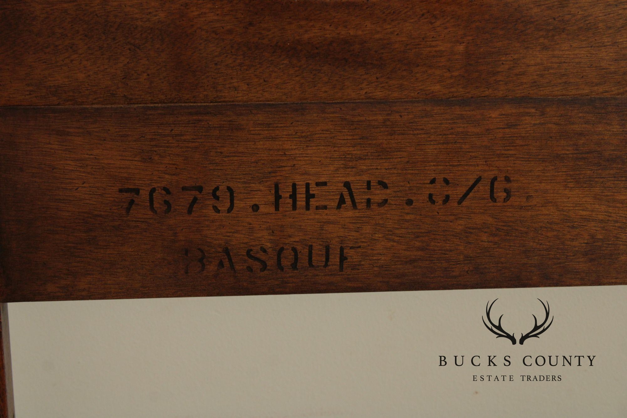 French Provincial Style Vintage Carved Walnut King Headboard