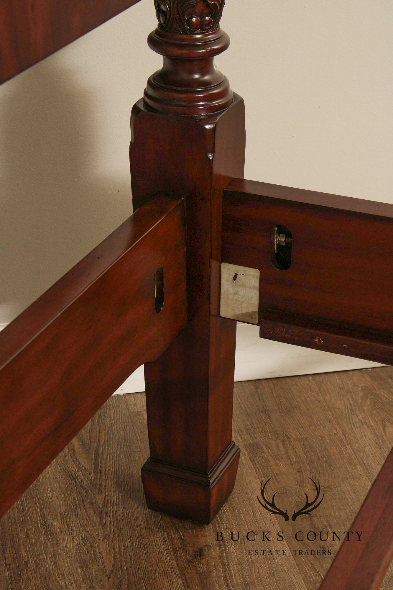 Ethan Allen Federal Style Mahogany King Poster Canopy Bed