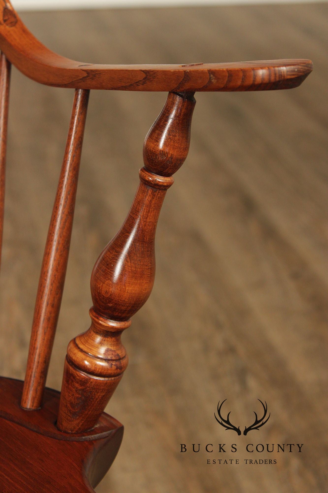 Nichols & Stone Set Of 4 Mixed Wood Windsor Bow Back Armchairs