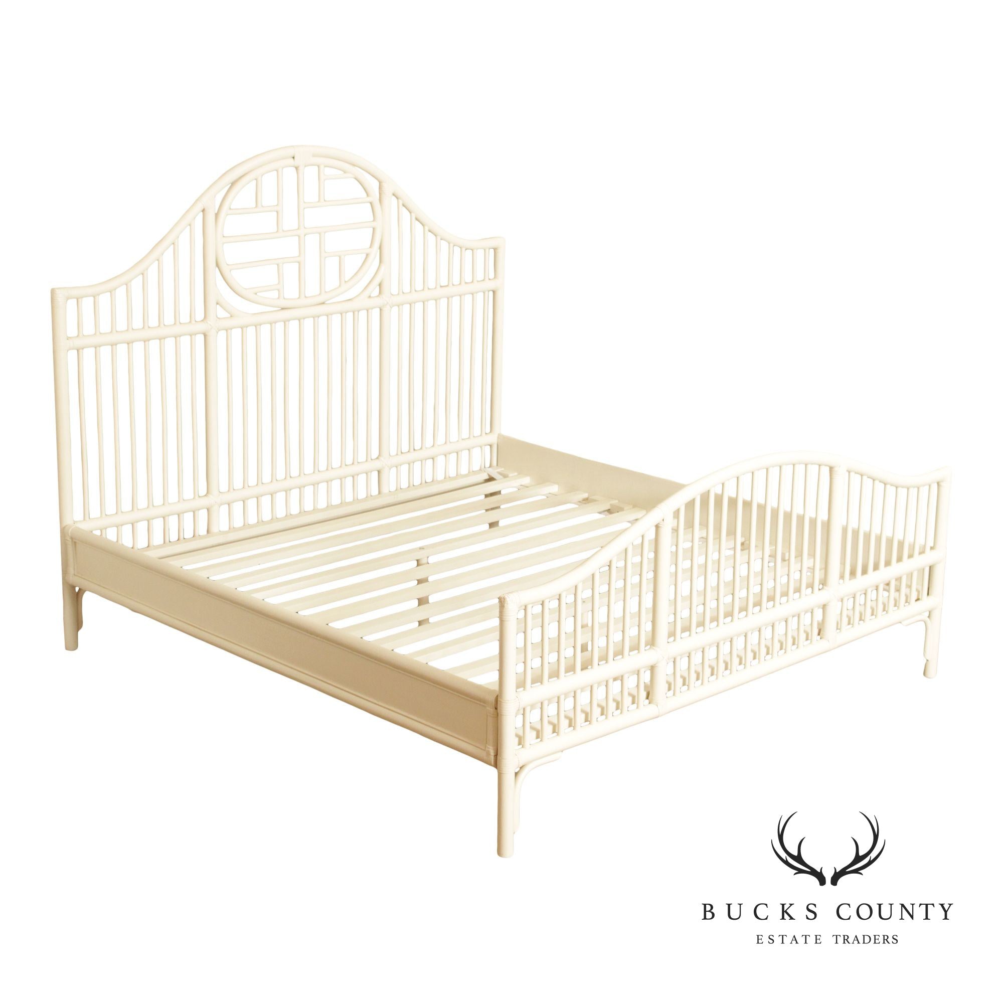Serena & Lily King Size Cassia Rattan Bed Frame