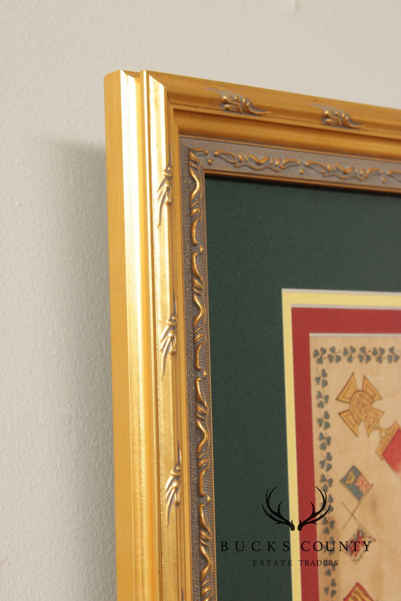 World War I Era Framed Handkerchief