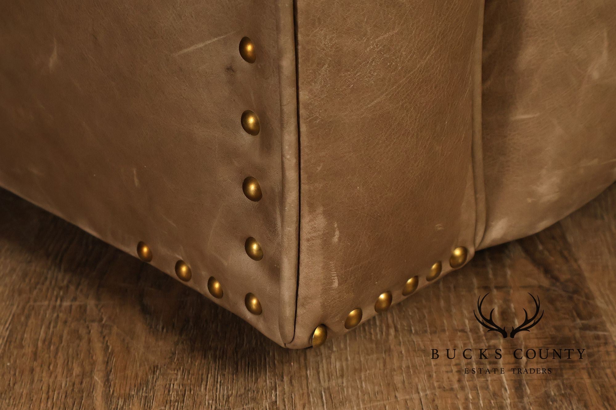 Restoration Hardware Pair Of Leather Swivel Club Chairs