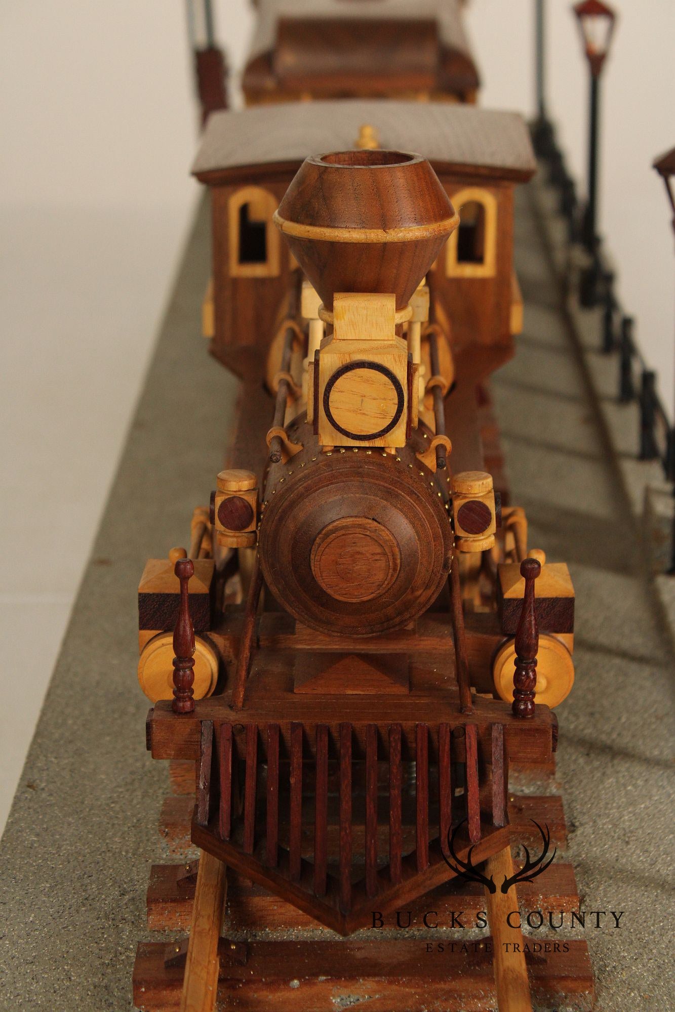 Philip Jacoby Carved Wood Model Train