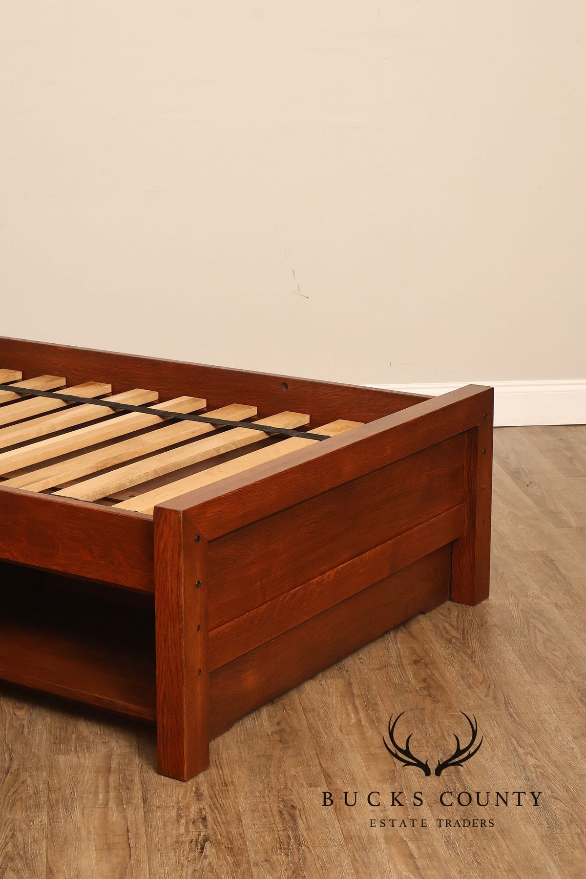 Stickley Antiquities Collection Mission Oak Twin Storage Bed