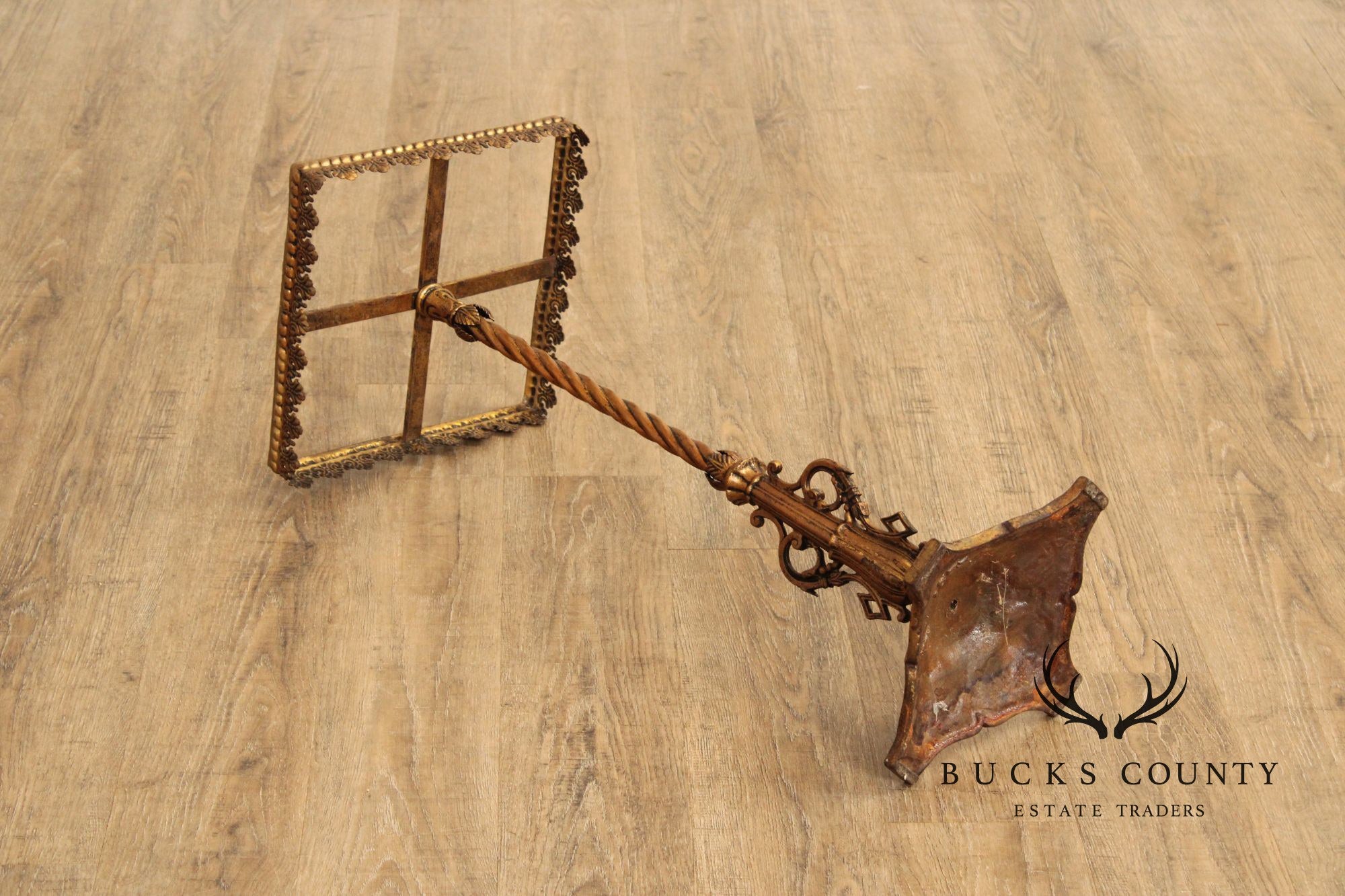 Victorian Marble Top Cast Iron Base Plant Stand