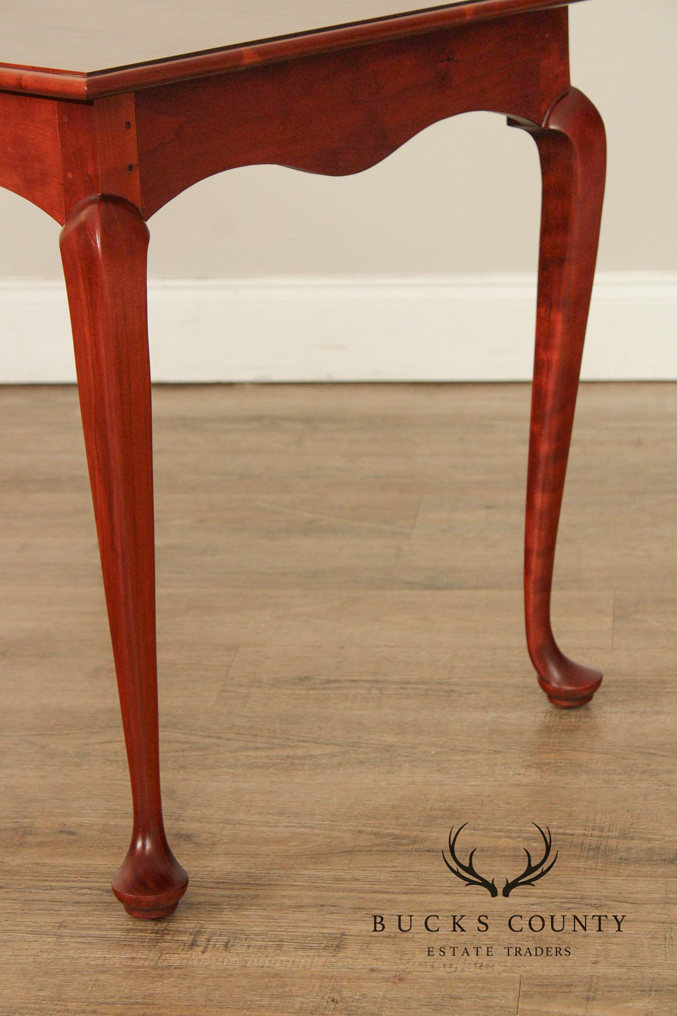 Queen Anne Style Bench Made Pair of Cherry End Tables