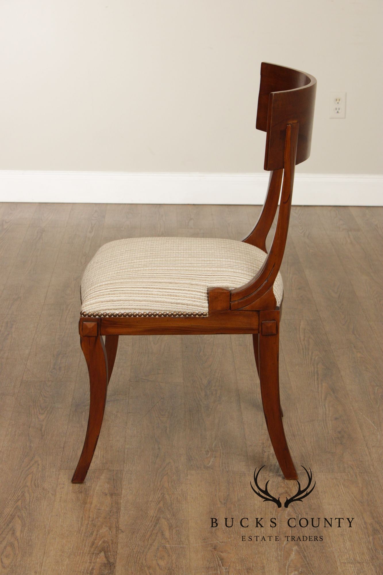 Empire Style Pair of Klismos Side Chairs