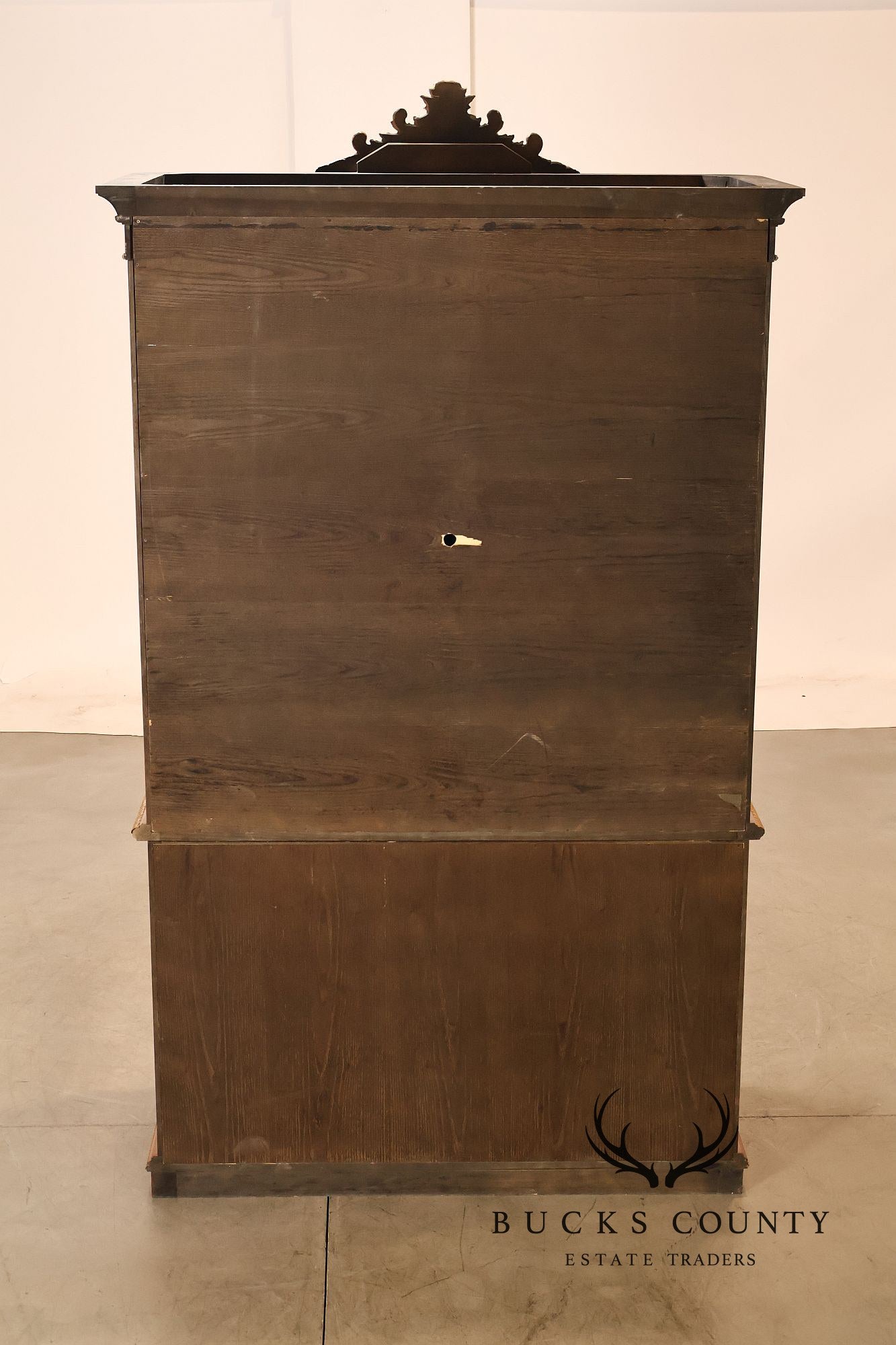 French Louis XV Style Burl Walnut Linen Closet Armoire