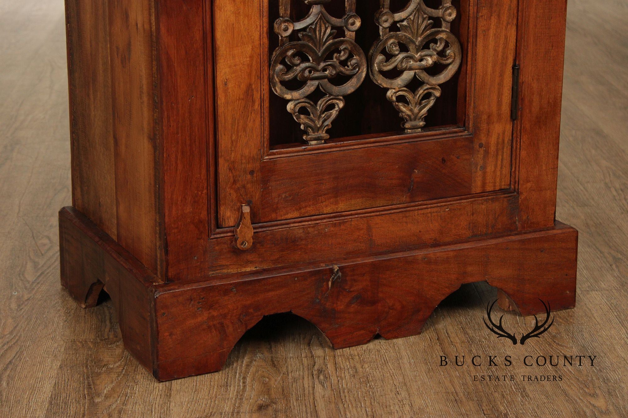 Rustic European Style Tall Narrow Single Door Cabinet