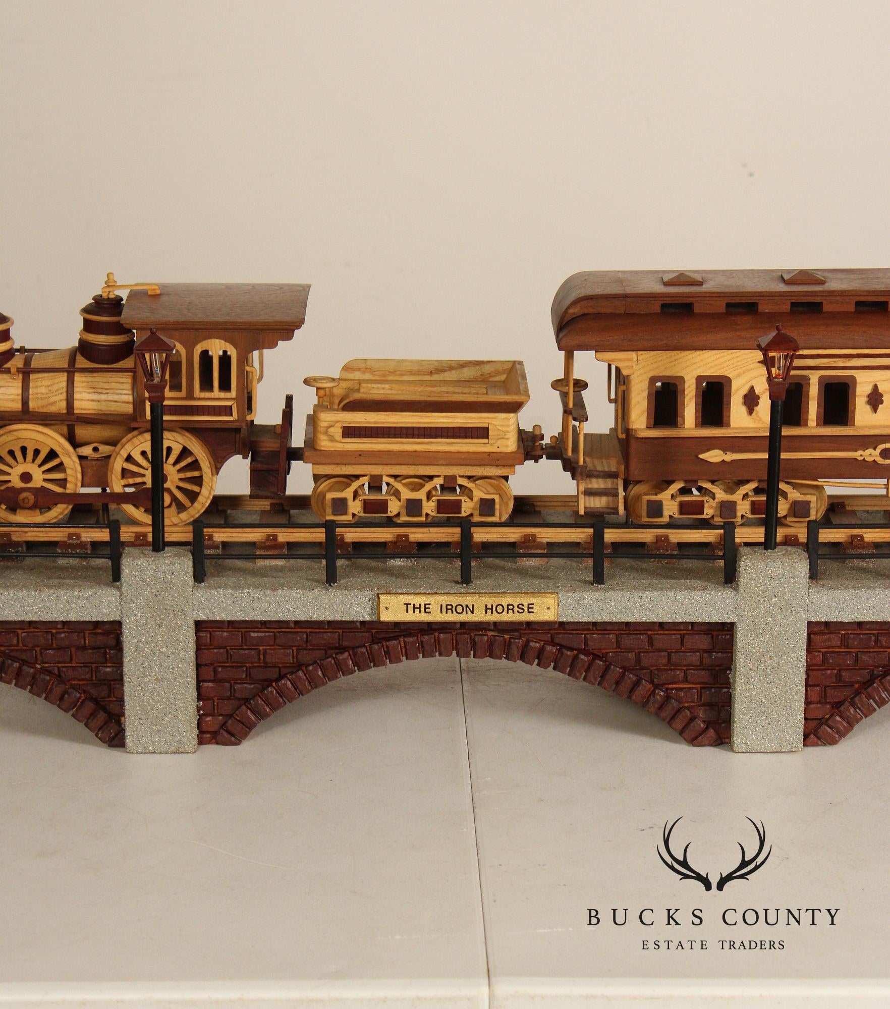 Philip Jacoby Carved Wood Model Train