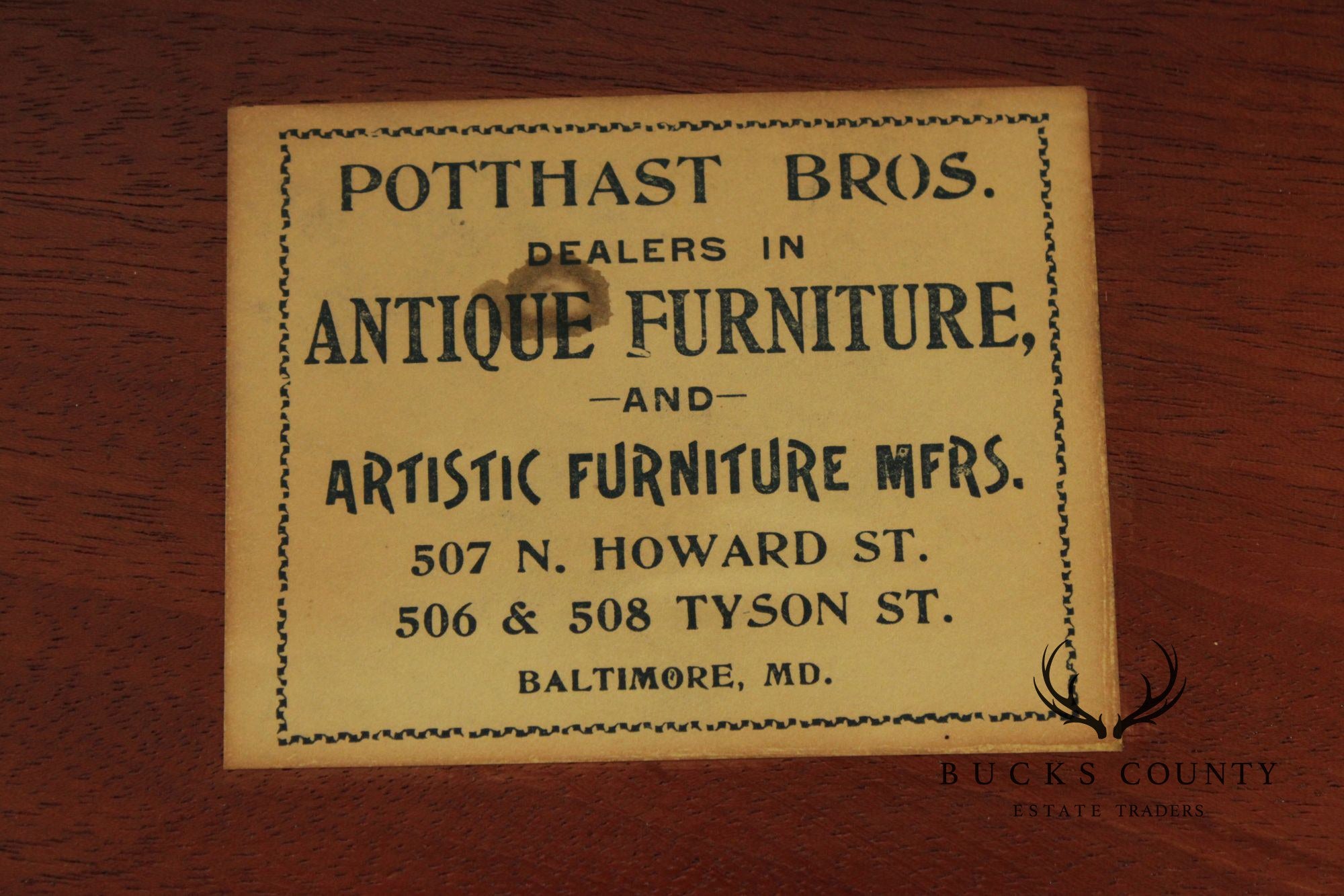 Potthast Bros. Federal Style Mahogany Shaving Mirror With Serpentine Base And Oval Swivel Glass