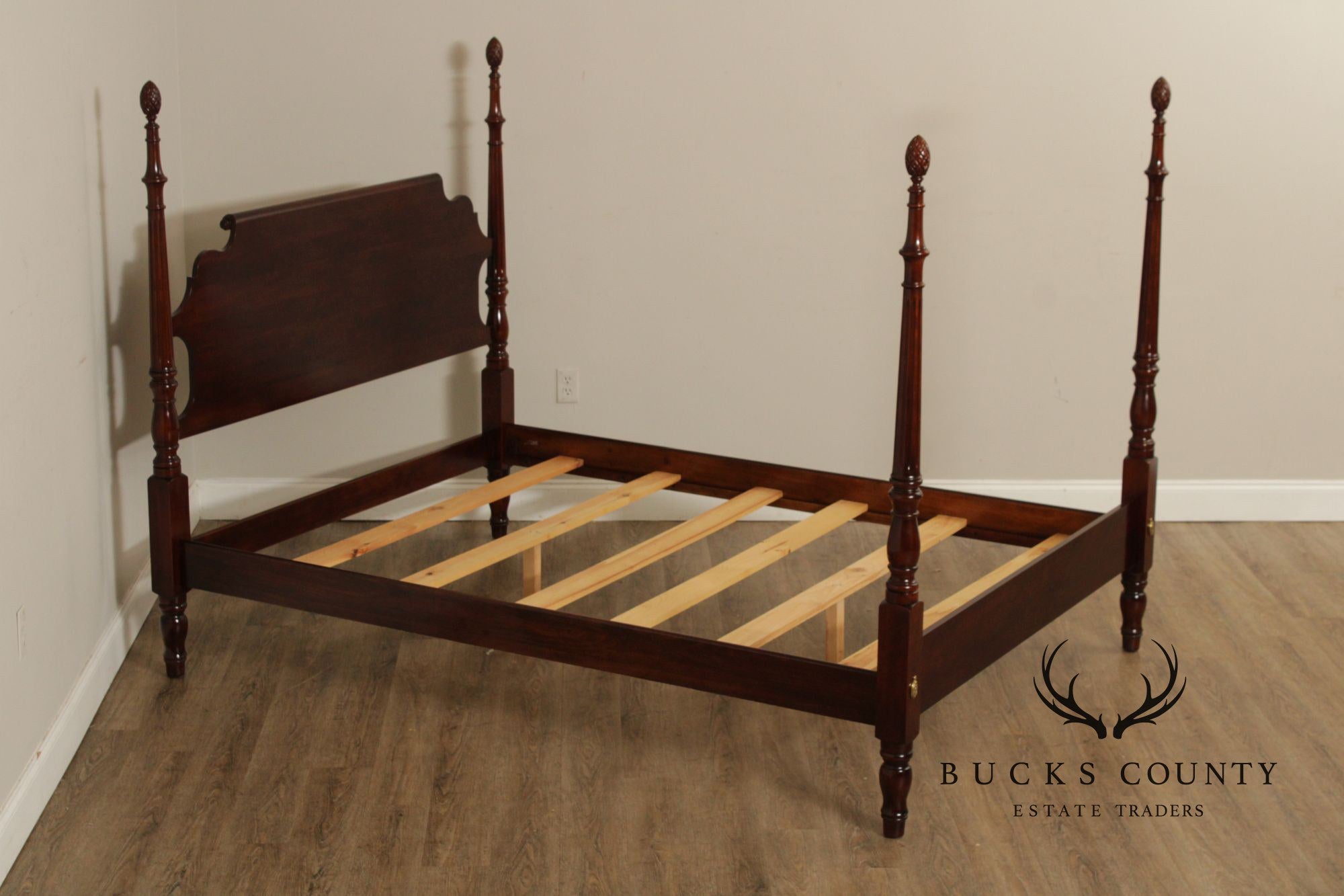 Statton Carved Cherry Queen Poster Bed