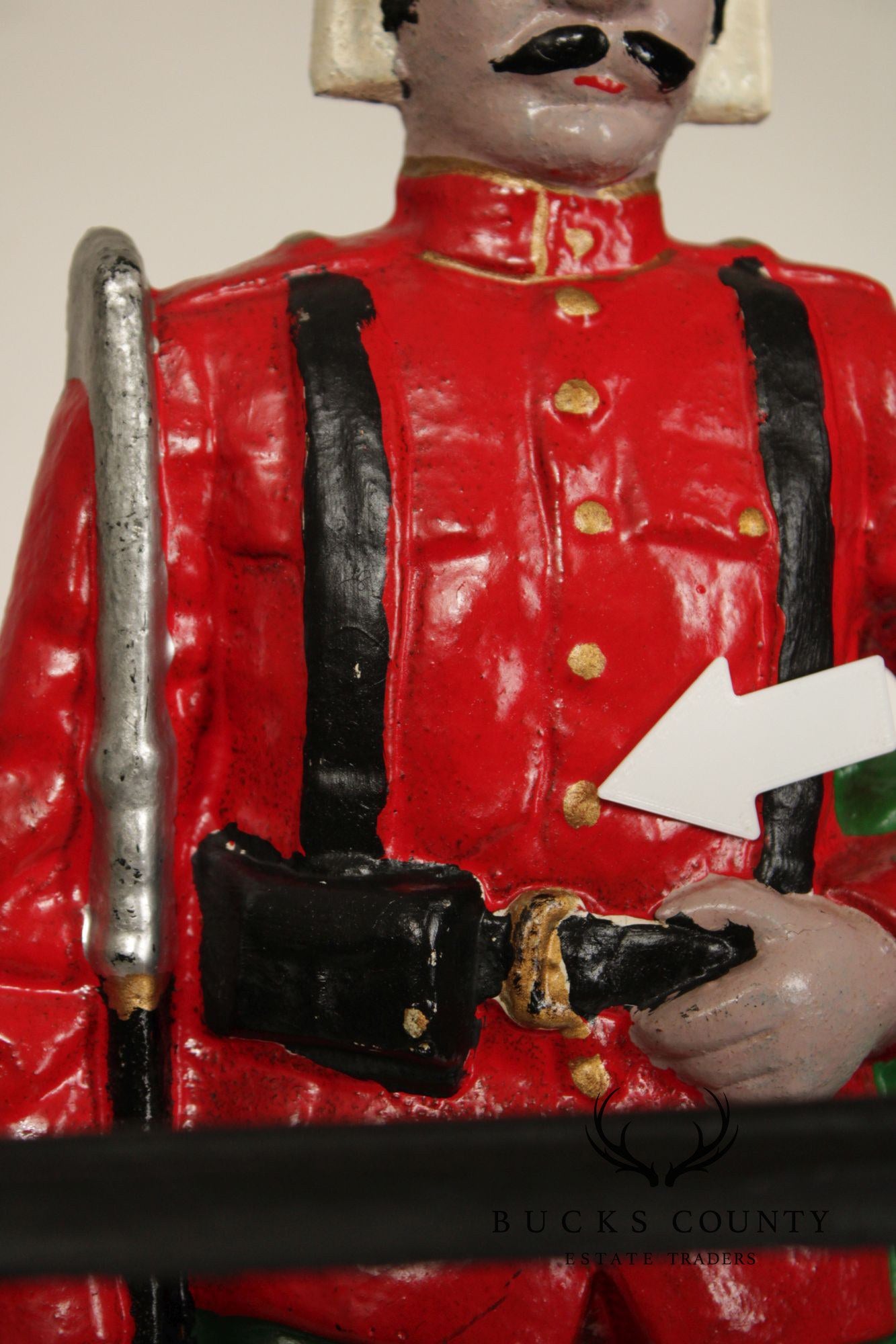 Vintage 'The Man in Khaki' Cast Iron Umbrella Stand