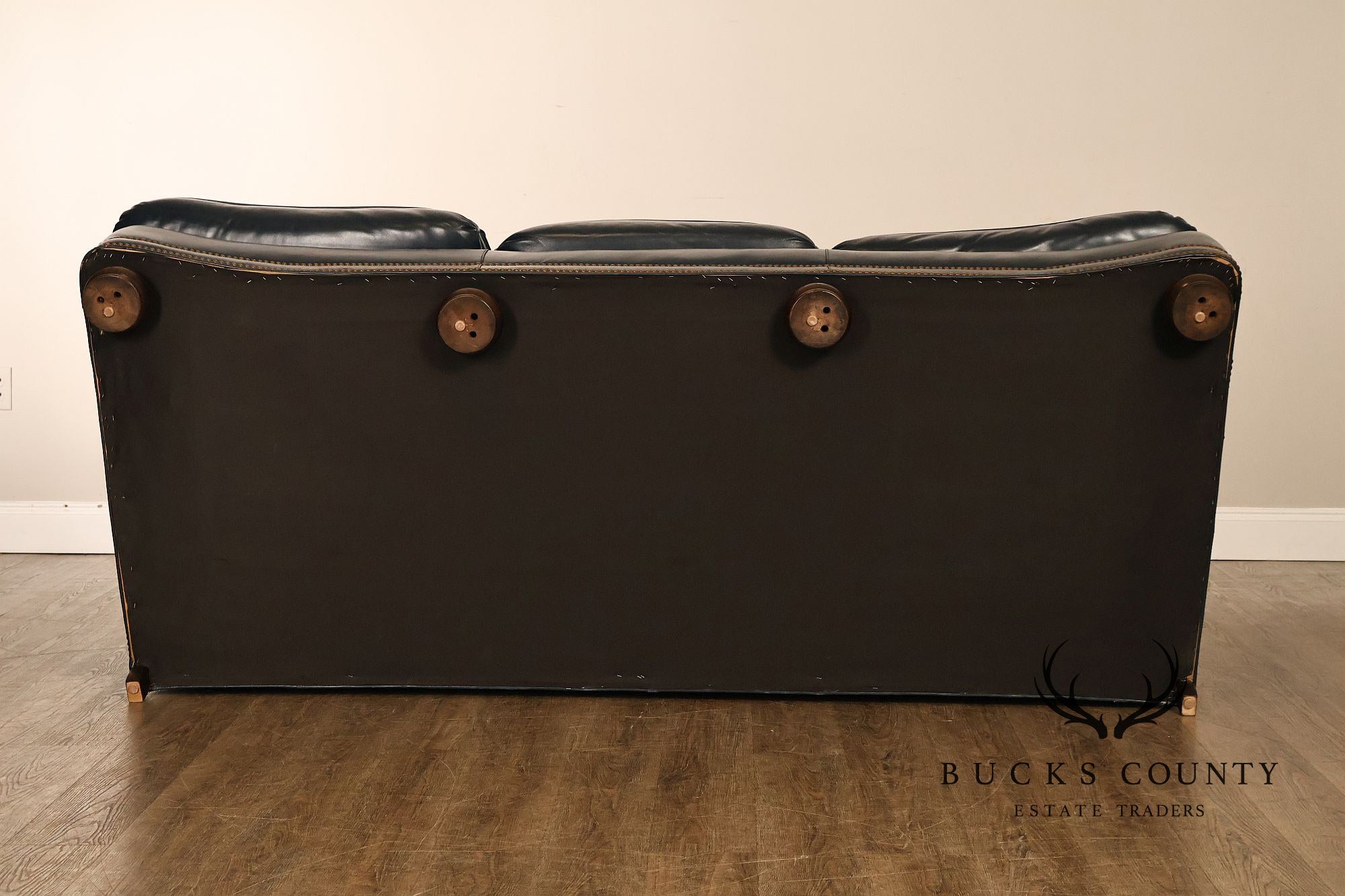 Hancock & Moore Blue Leather 'Austin' Sofa