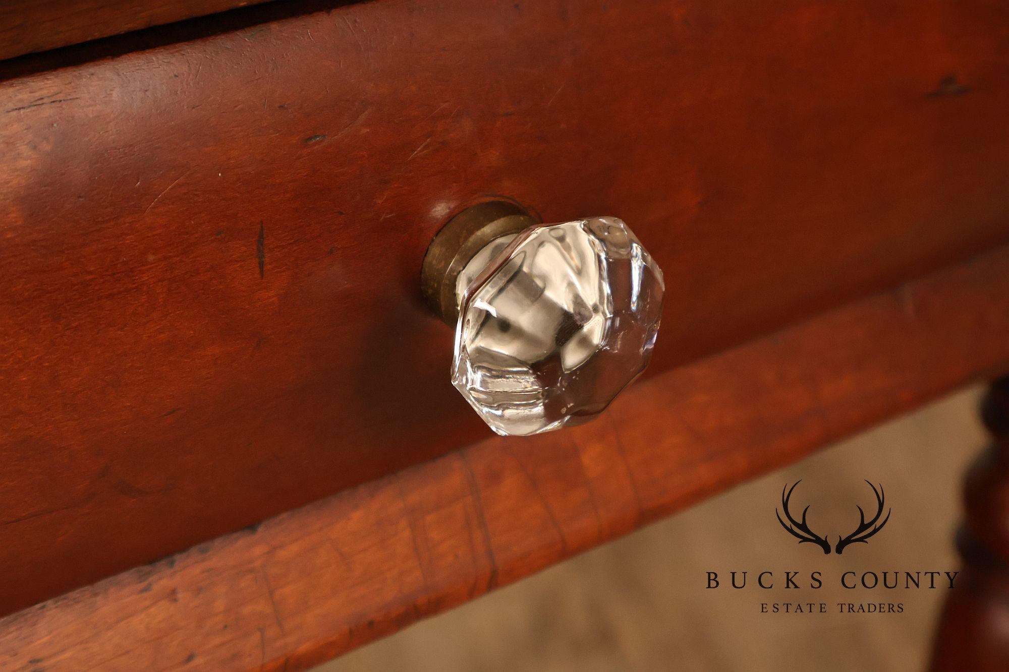 Antique American Empire Poplar Work Table