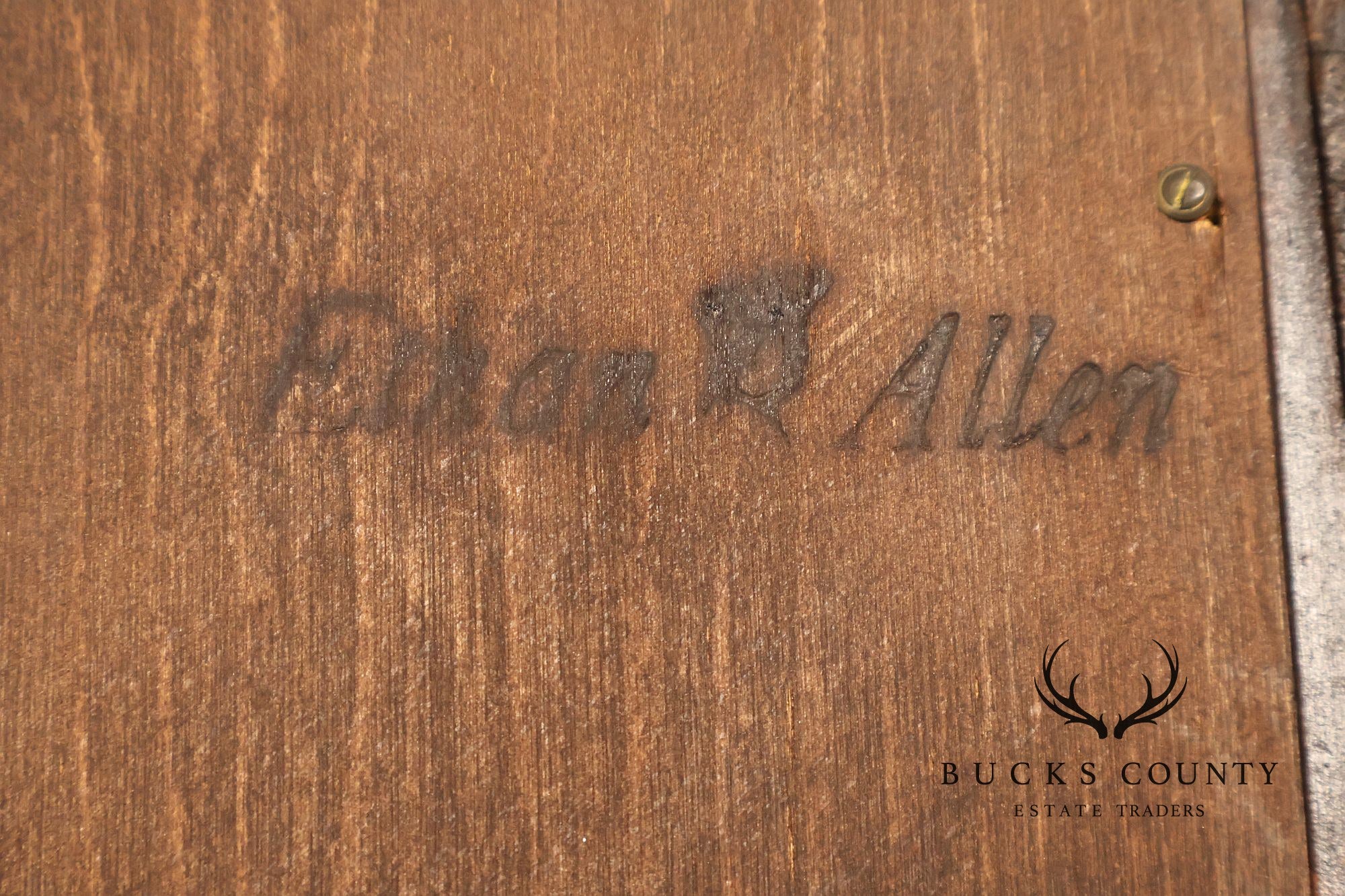 Ethan Allen Georgian Court Style Cherry Step Back Hutch China Cabinet