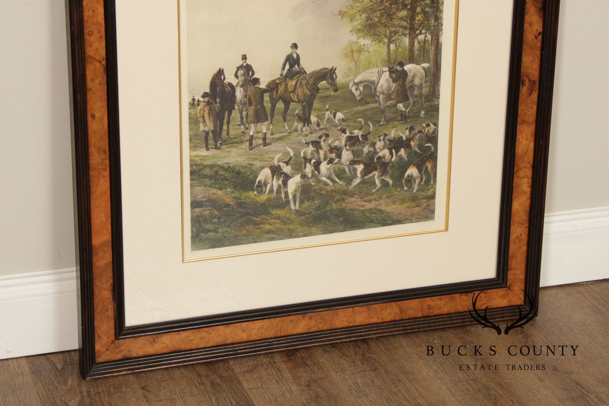 Heywood Hardy Framed Fox Hunt Print, 'Presenting the Brush'