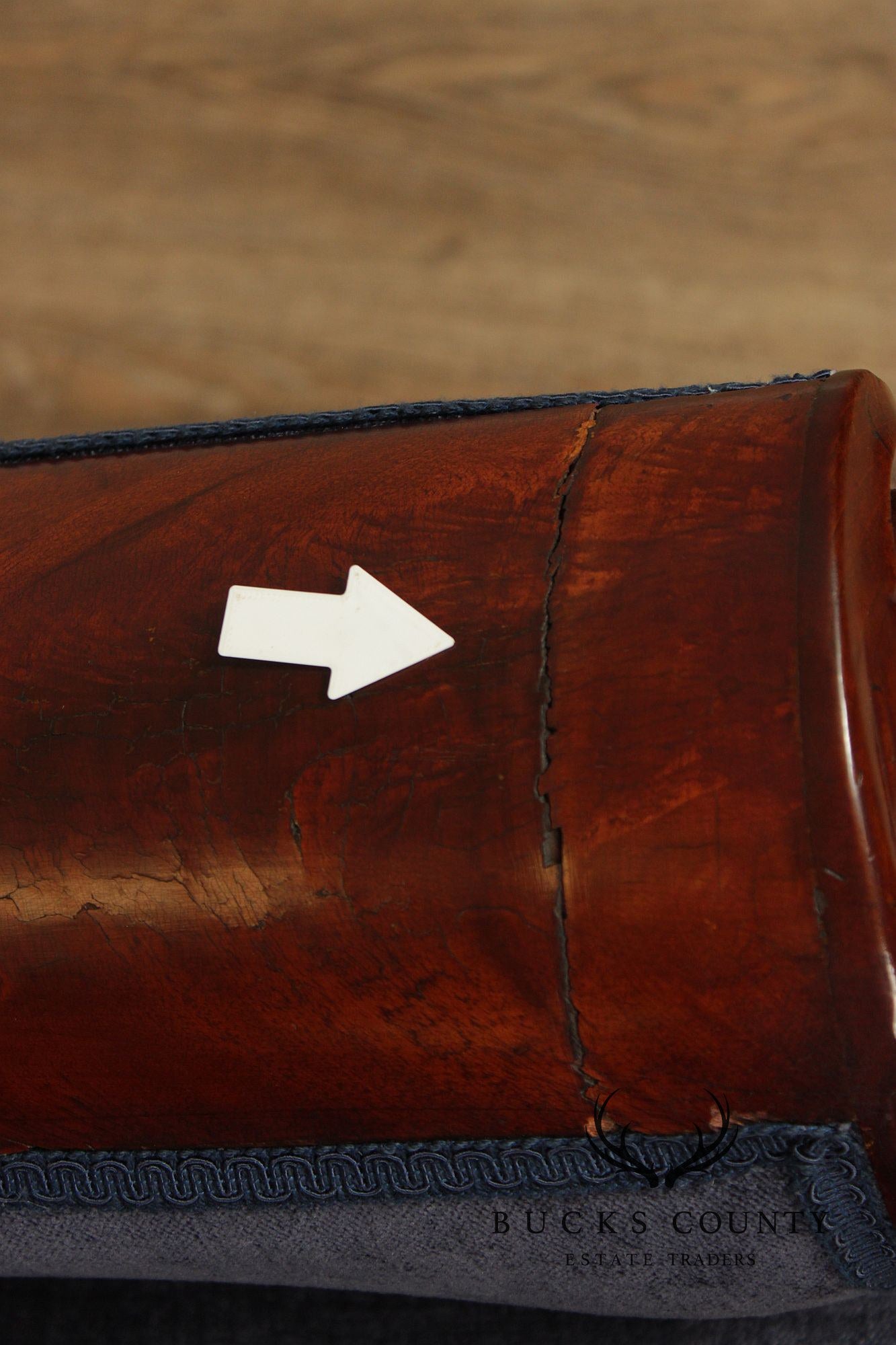 Antique American Carved Mahogany Classical Empire Sofa