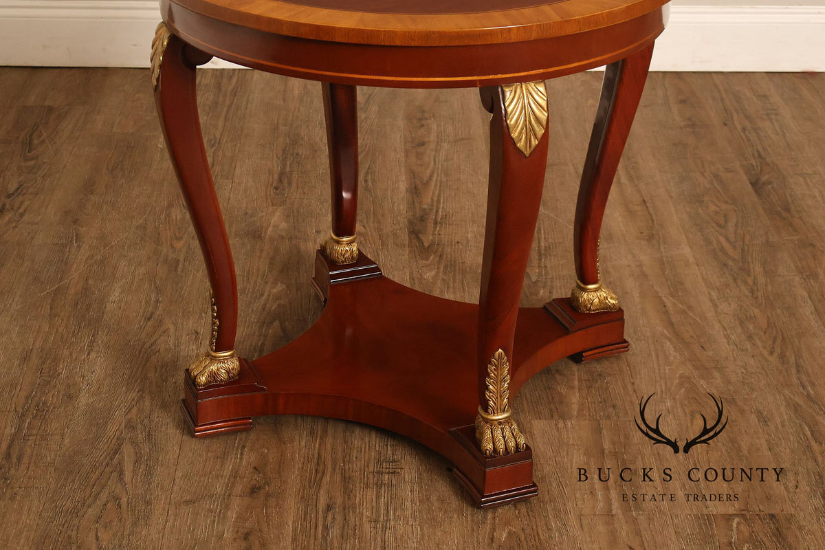 Kindel Empire Style Round Mahogany Occasional Table