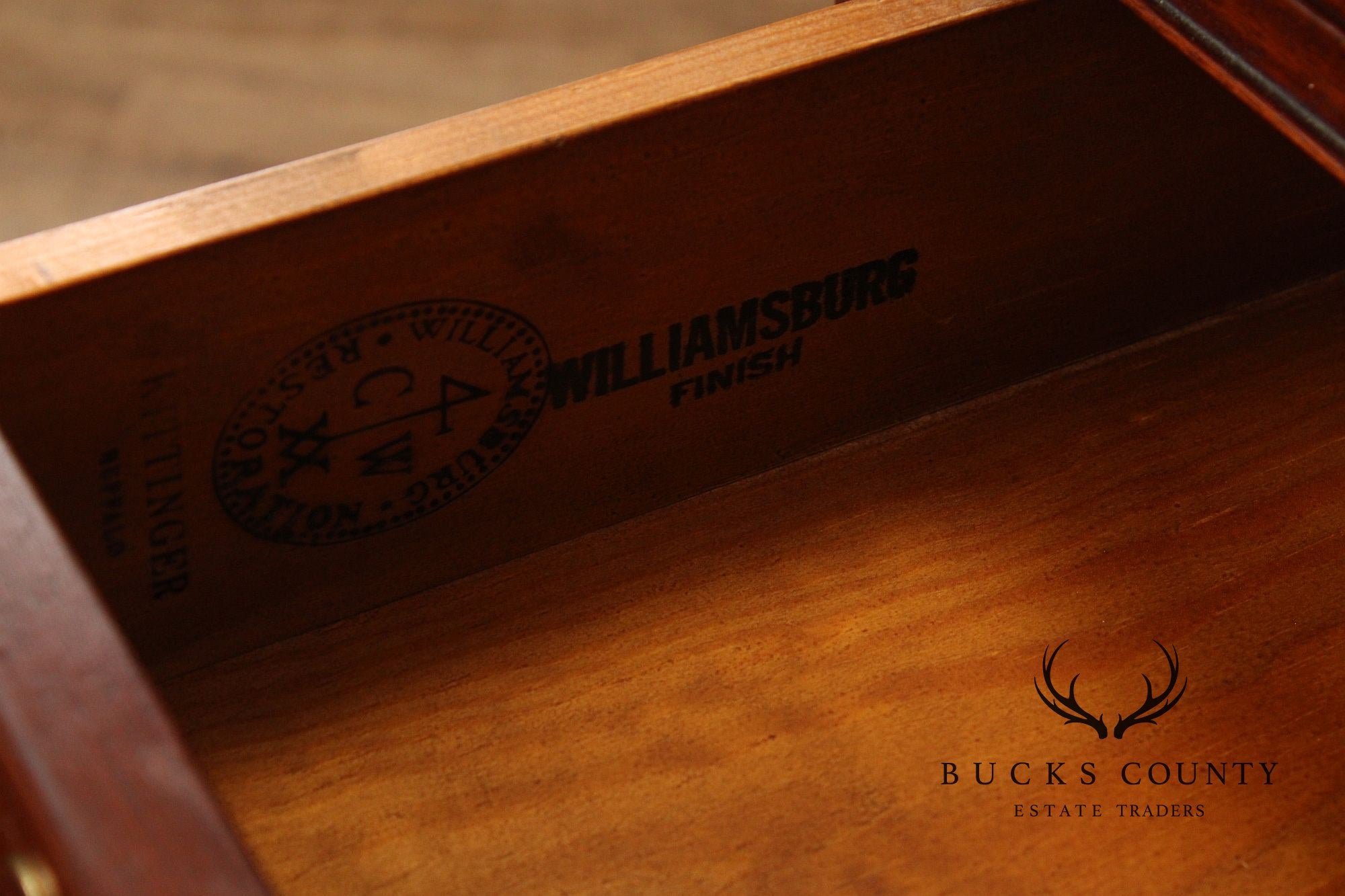 Kittinger Colonial Williamsburg Mahogany Slant Front Secretary Desk