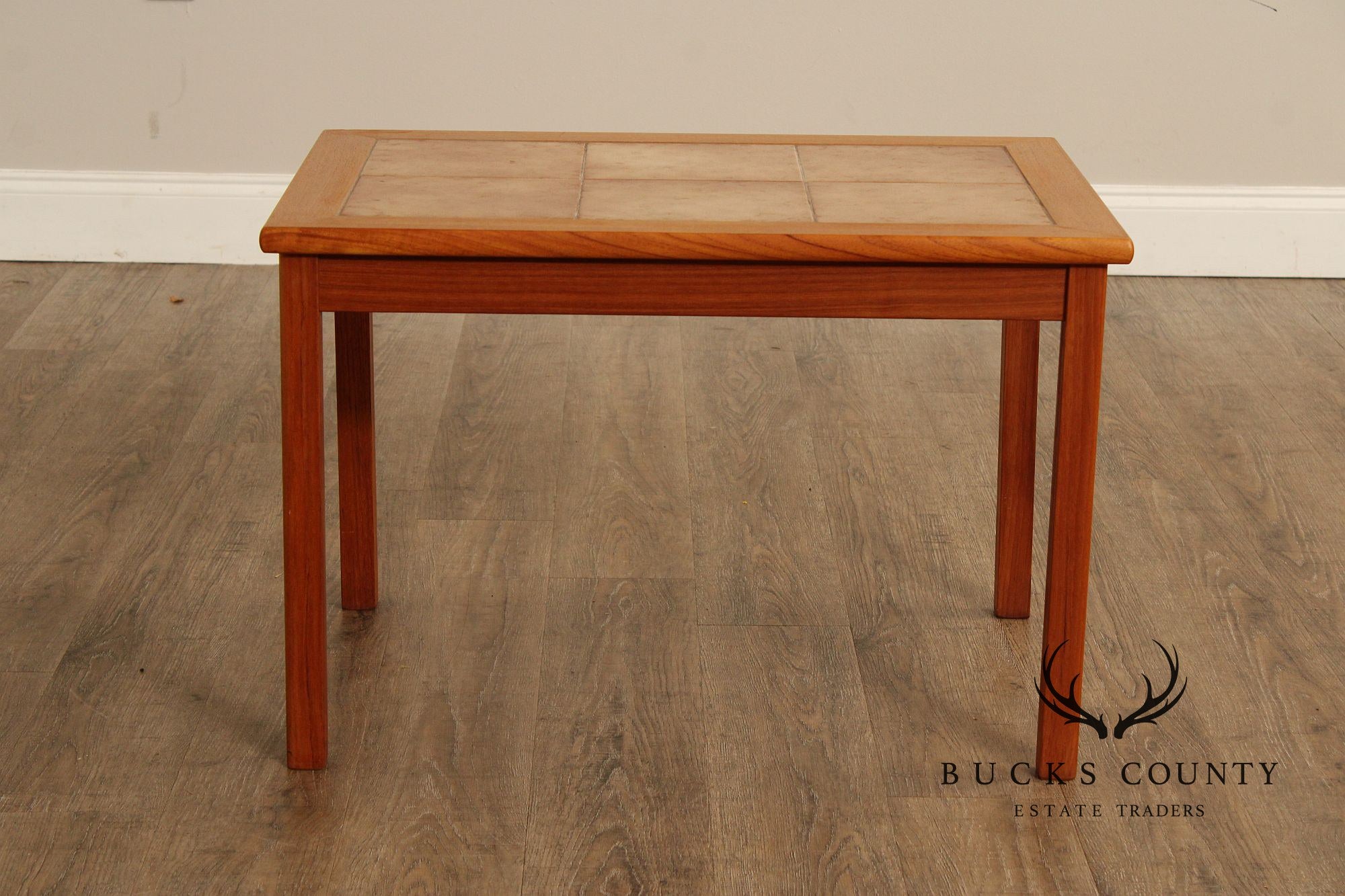 Møbelfabrikken Toften Danish Modern Tile-Top Teak Side Table