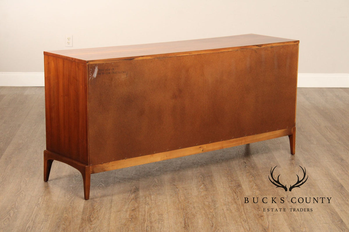 Lane Rhythm Mid Century Modern Walnut Sideboard With Cane Doors