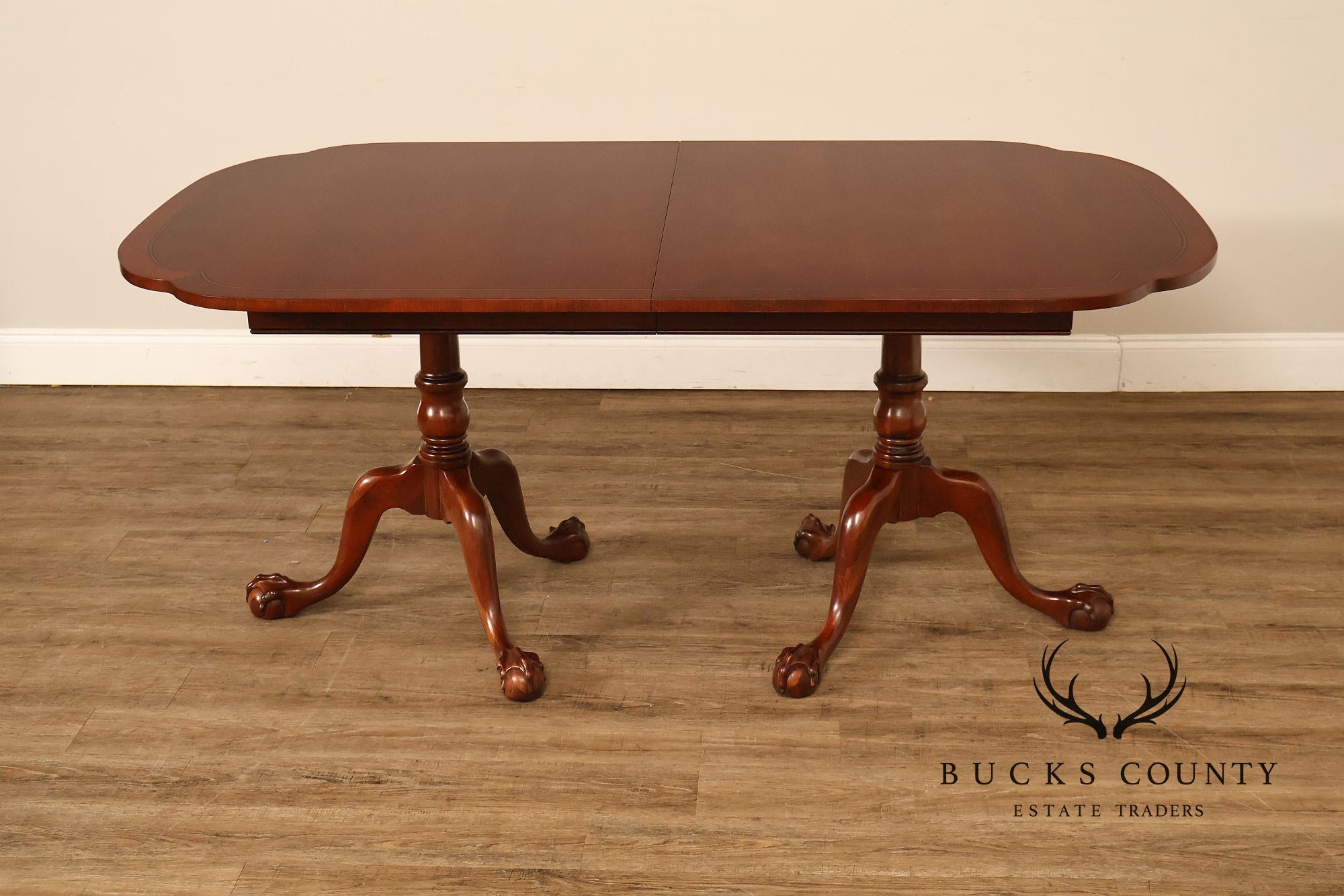 Pennsylvania House Chippendale Style Double Pedestal Dining Table