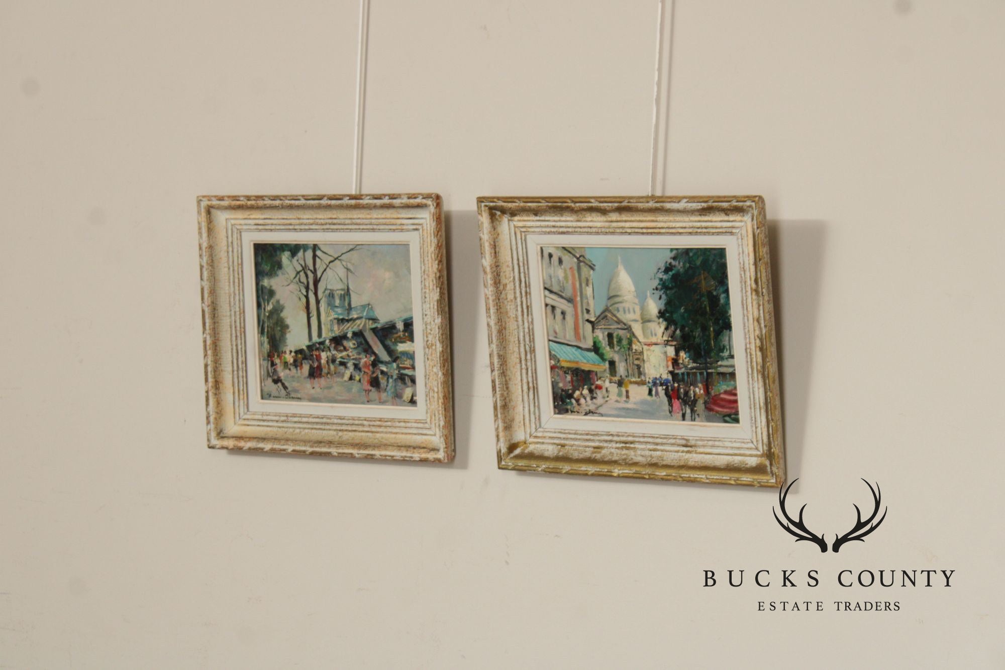 Henri Stenn Pair Of Framed Paintings, Place Du Tertre & Montmartre