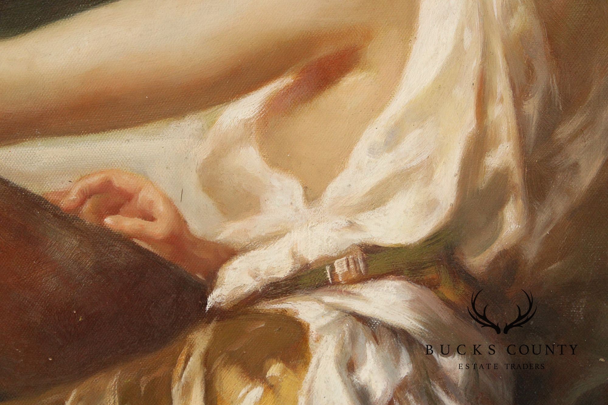 After Conrad Kiesel Salon Painting, 'The Mandolin Player'