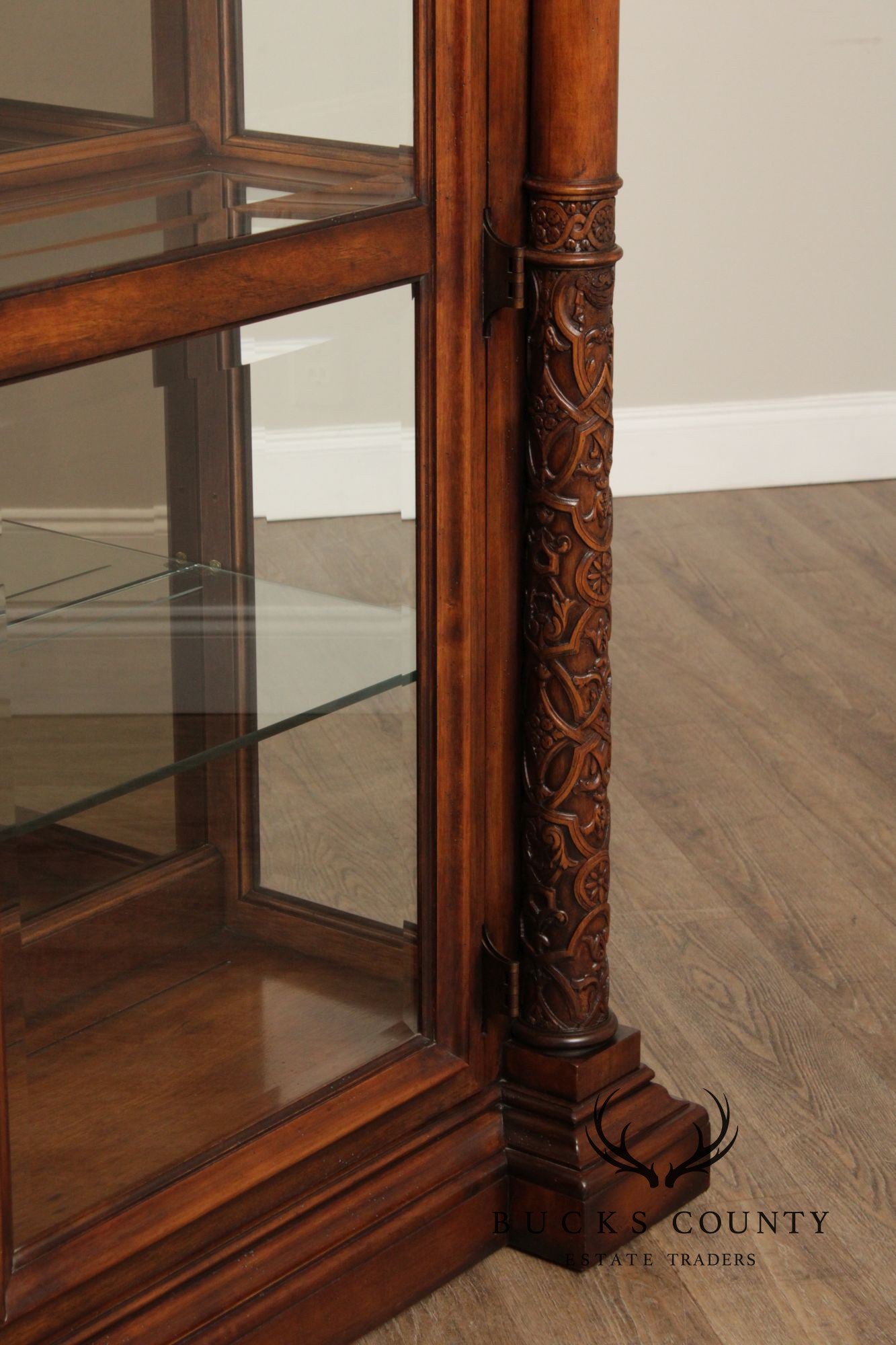 Henredon Monumental French Style Lighted Display Cabinet